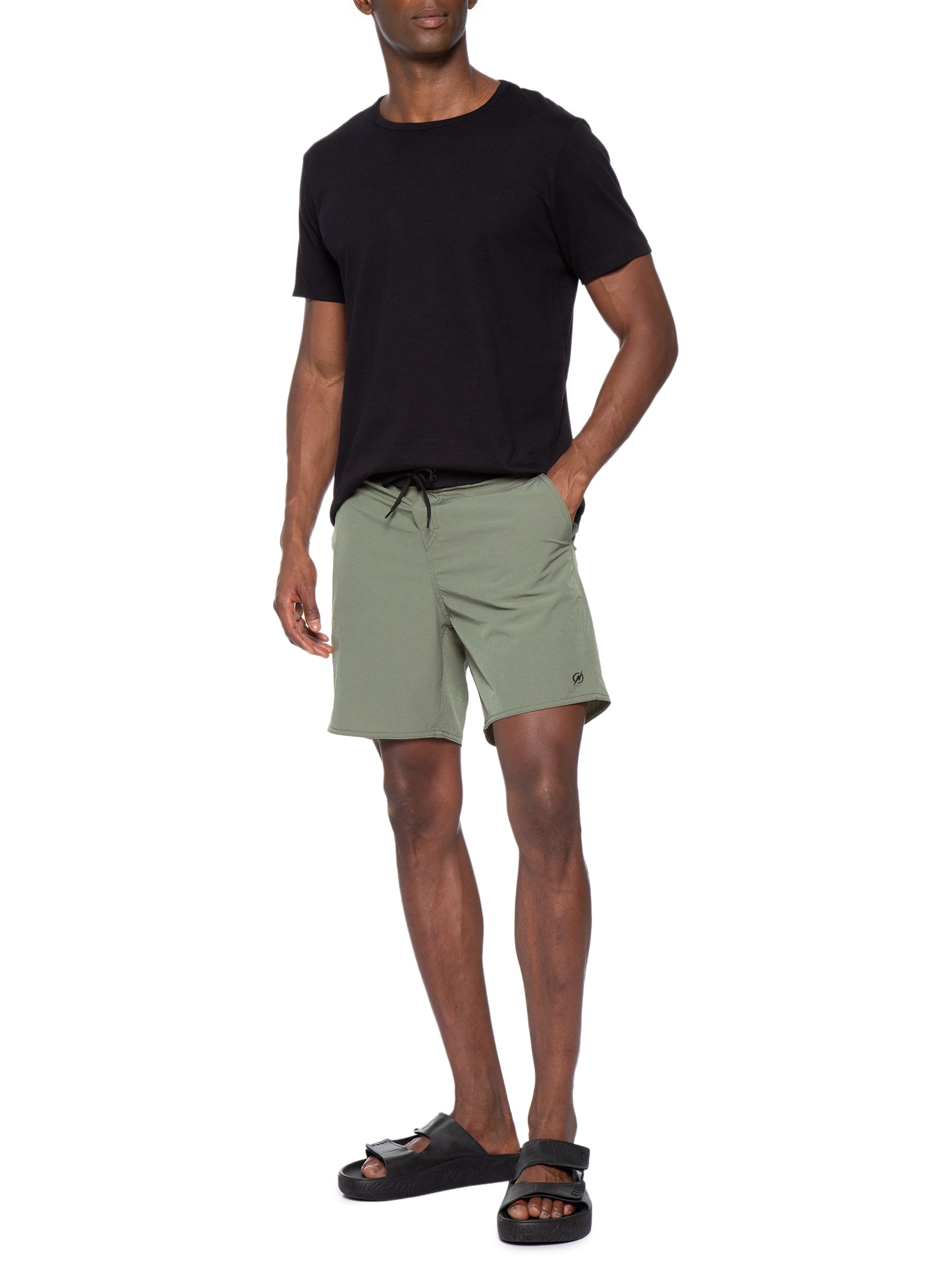 Bermuda Beachwear Masculina Midi Aqua Repelente Verde Blueman