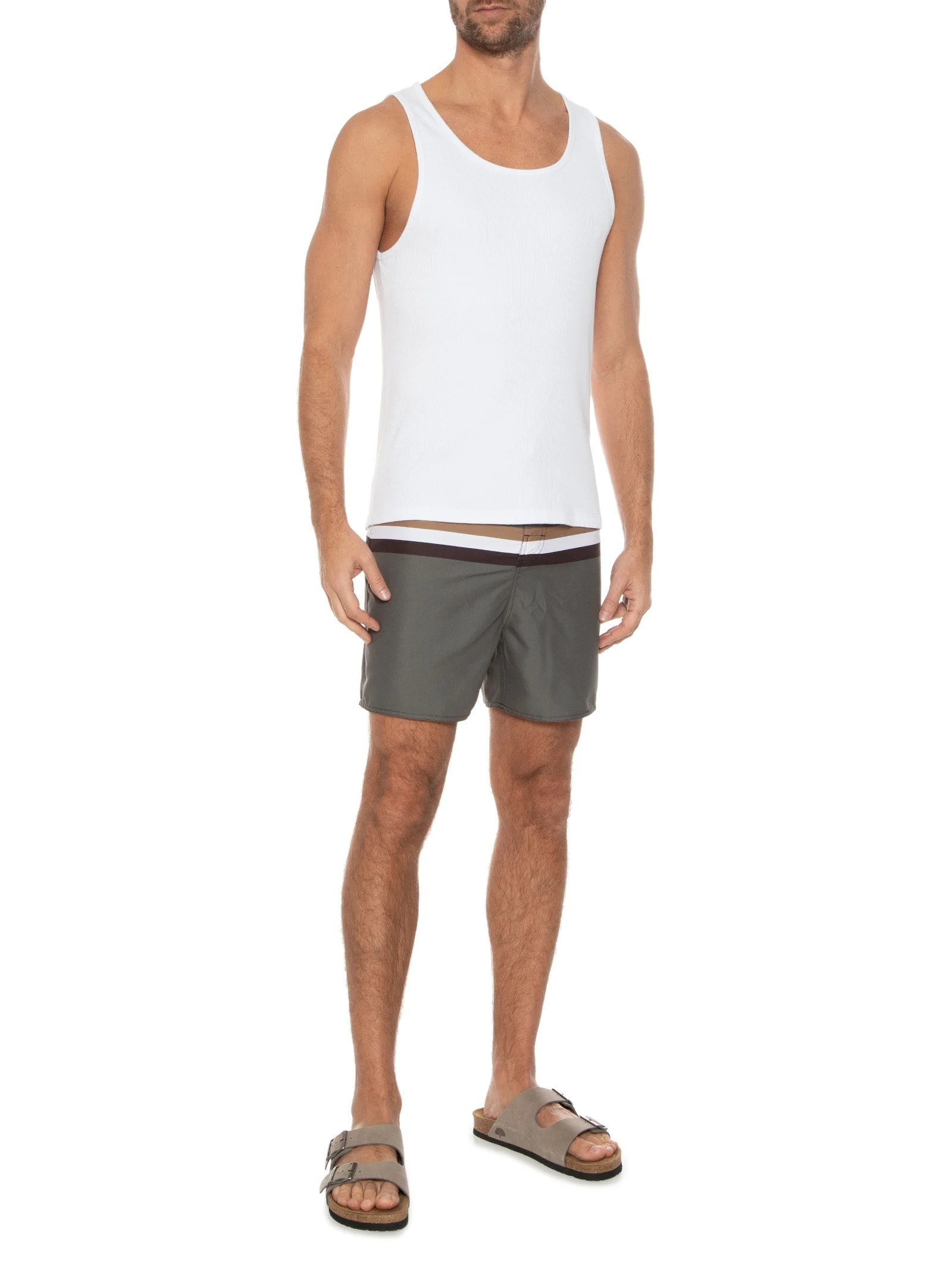 Bermuda Beachwear Masculina Soho Stripes  Verde Osklen