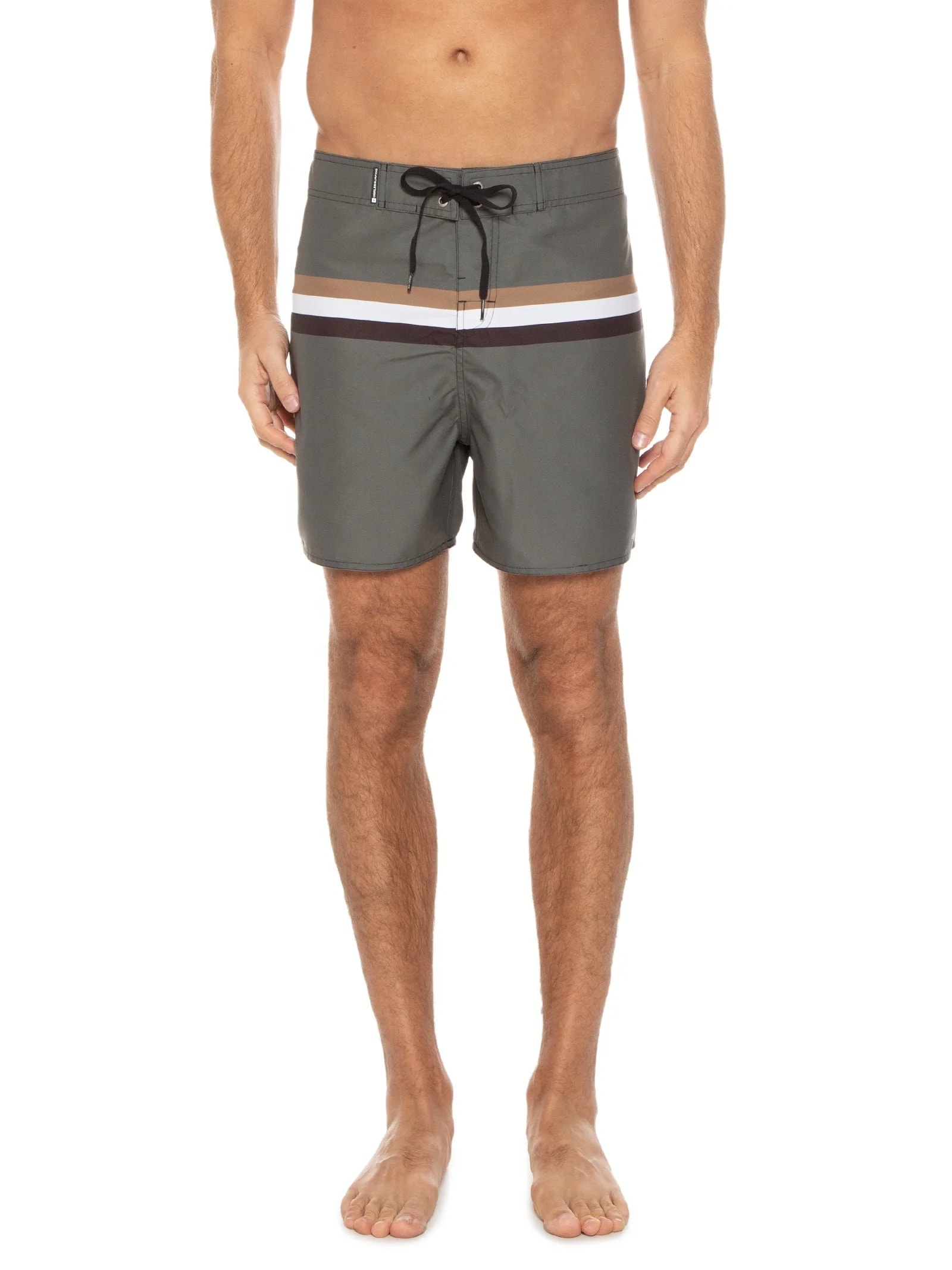 Bermuda Beachwear Masculina Soho Stripes  Verde Osklen