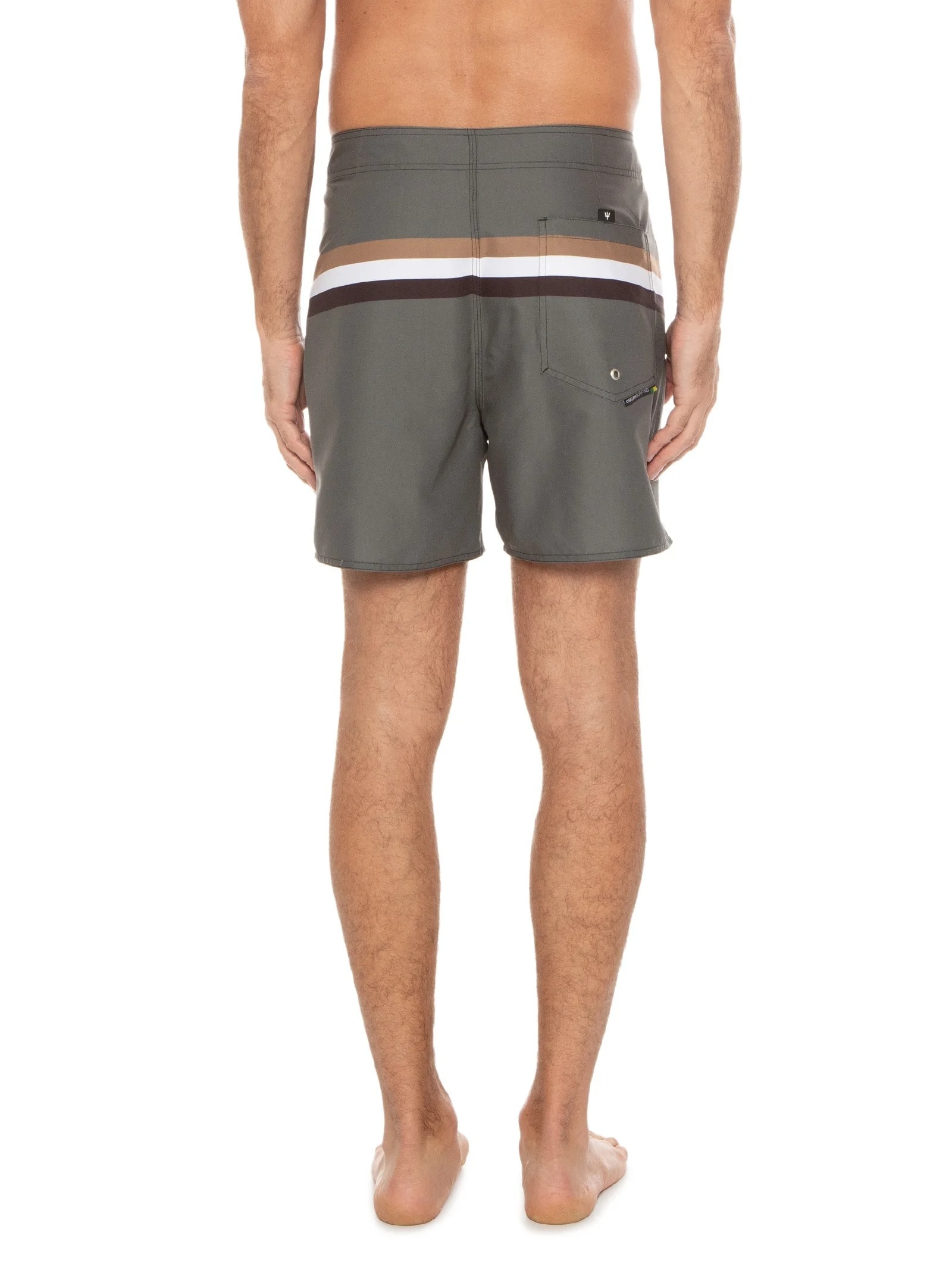 Bermuda Beachwear Masculina Soho Stripes  Verde Osklen
