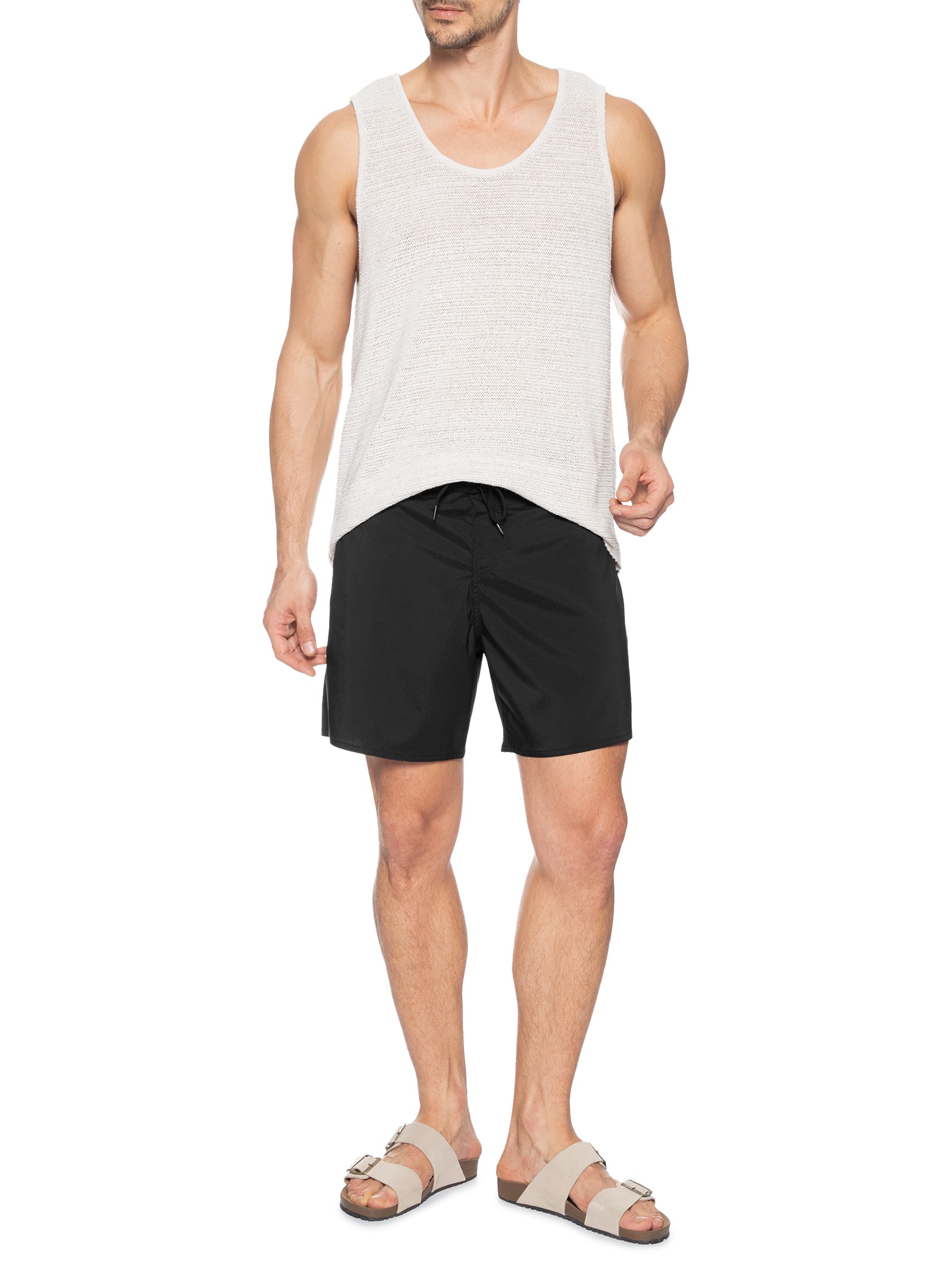Bermuda Beachwear Masculino Aquaone Flex Preto Osklen