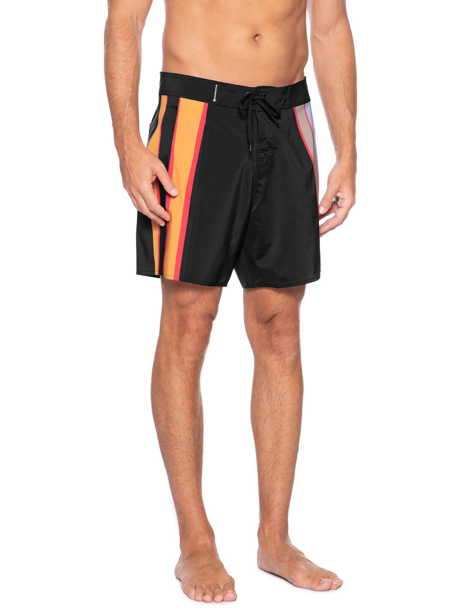Bermuda Beachwear Masculino Aquaone Flex Triangle Preto Osklen