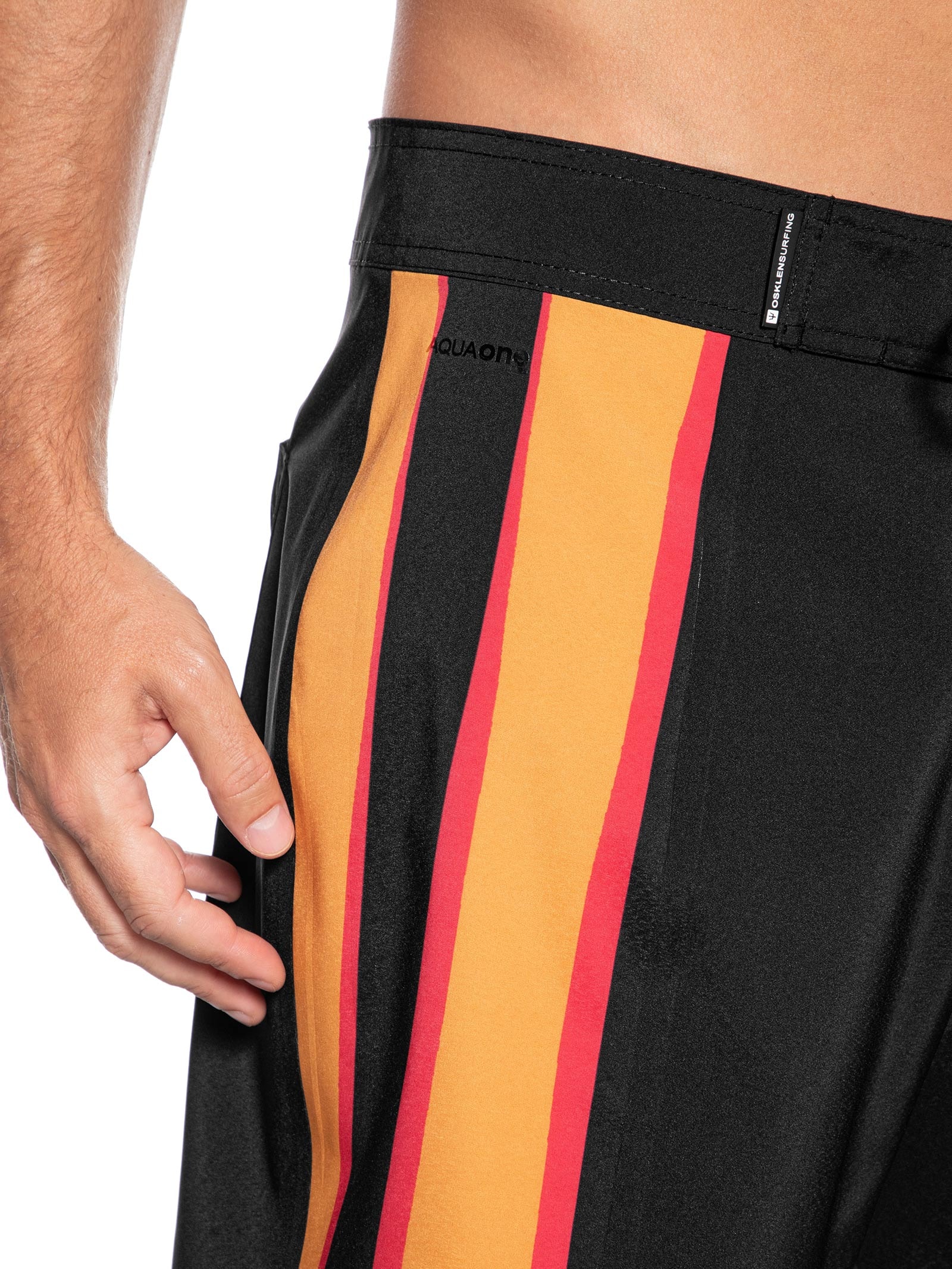 Bermuda Beachwear Masculino Aquaone Flex Triangle Preto Osklen