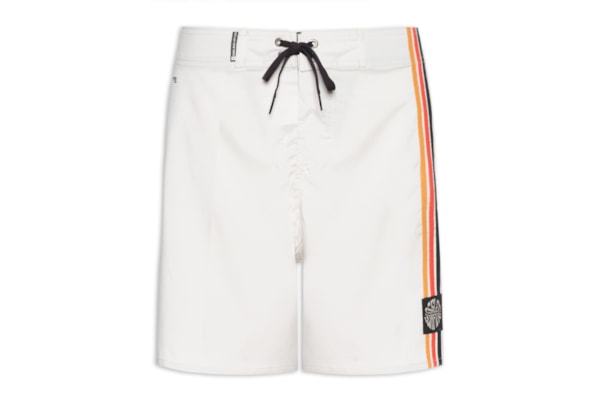Bermuda Beachwear Masculino Patch Sunset  - Bege
