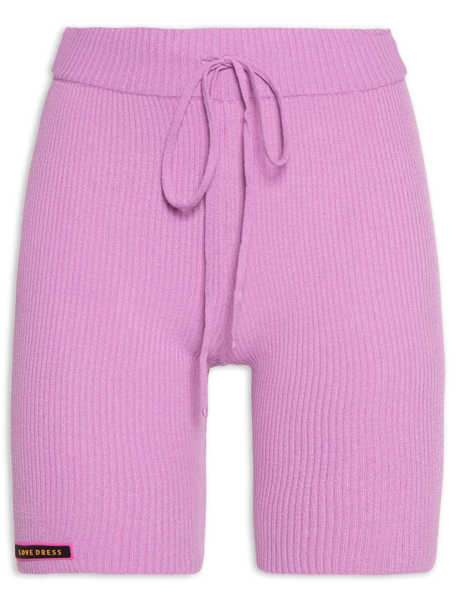 Bermuda Biker Canelada Tricot Lilás Dress To