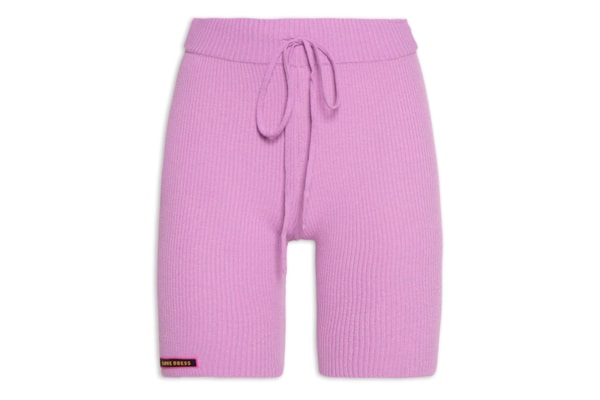 Bermuda Biker Canelada Tricot - Lilás