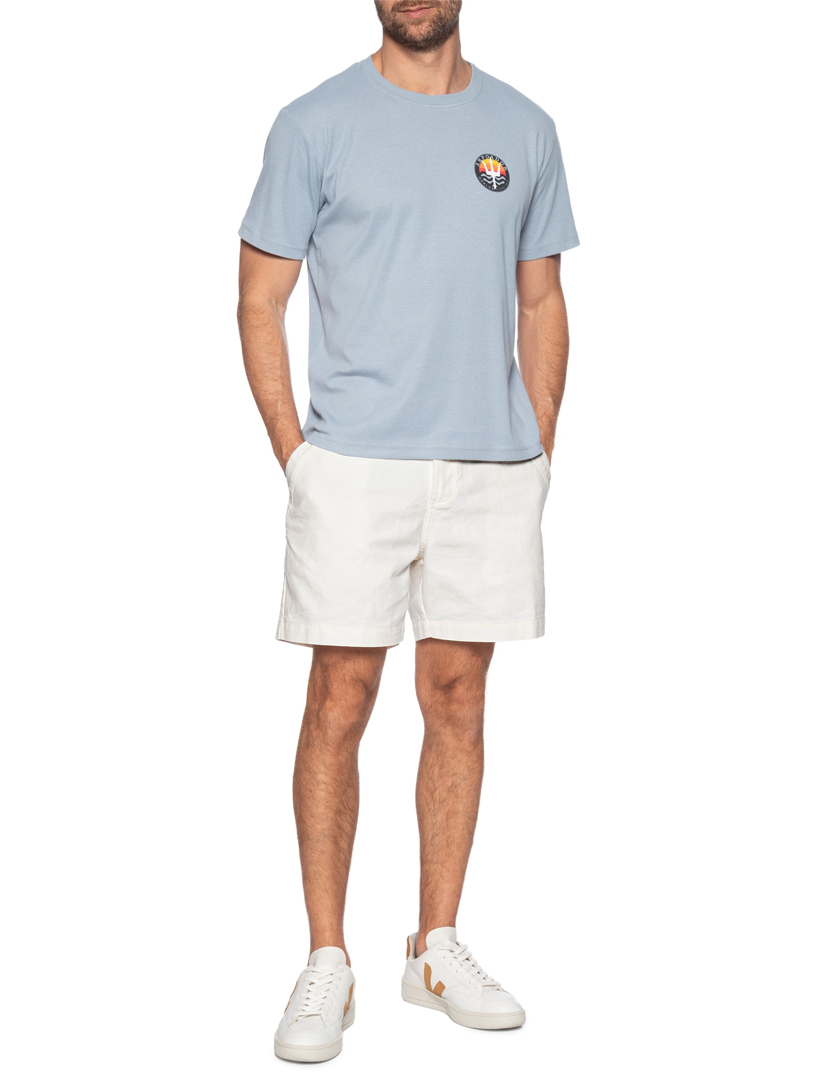 Bermuda Casual Masculina New Flow Basic Branco Osklen