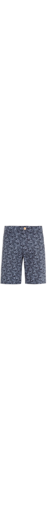 Bermuda Chino Em Linho Estampado - Azul