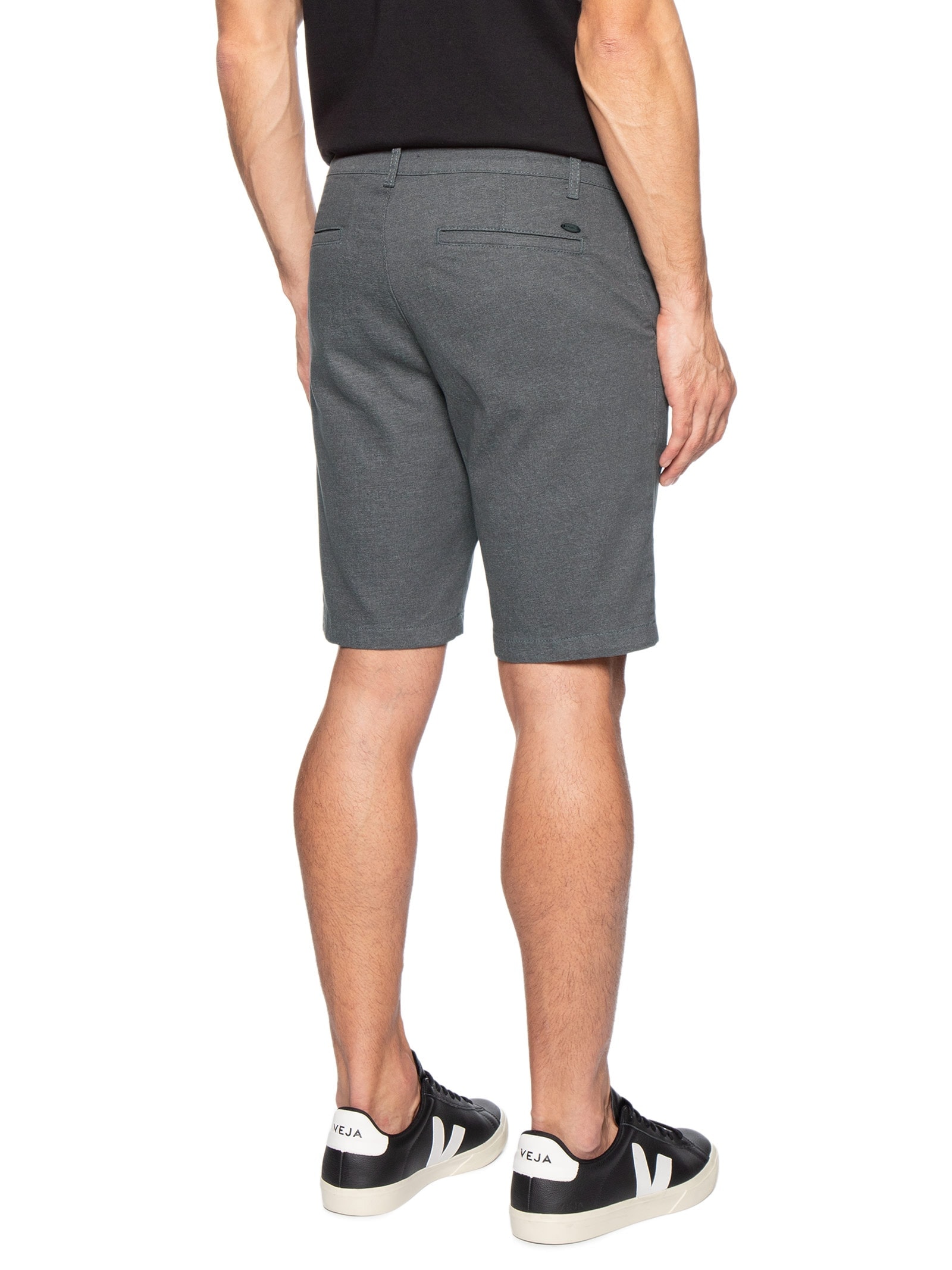 Bermuda Chino Masculina Clássico Moline Cinza Aramis