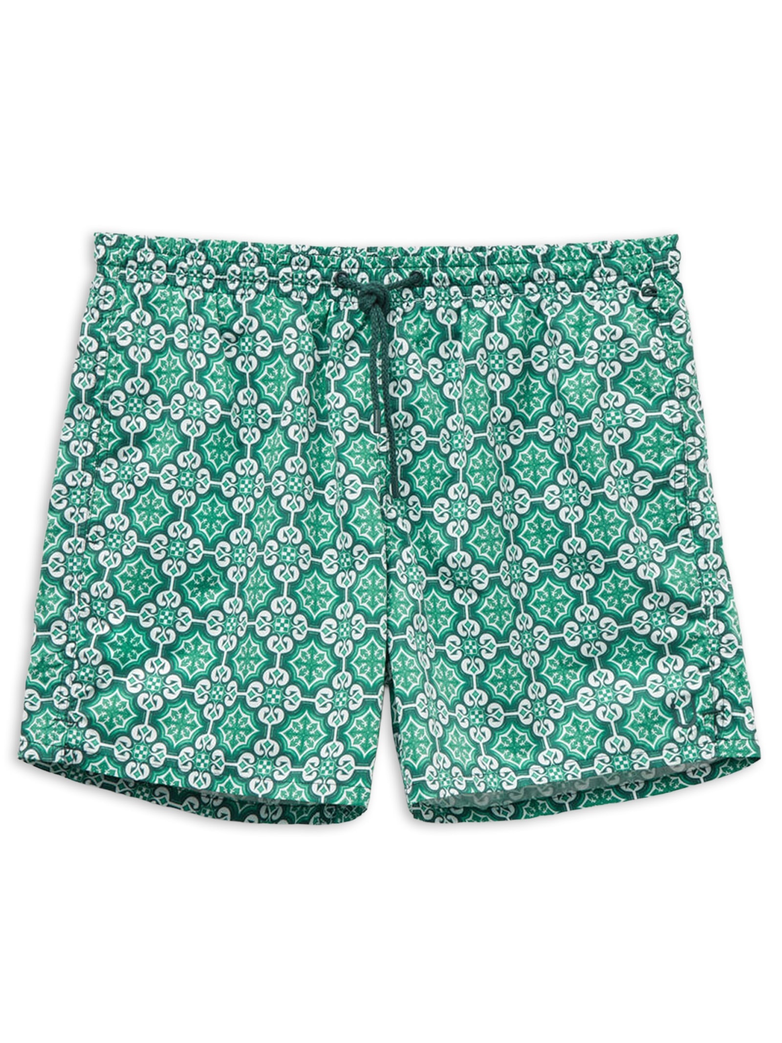 Bermuda De Banho Com Estampa De Azulejos Verde Intimissimi