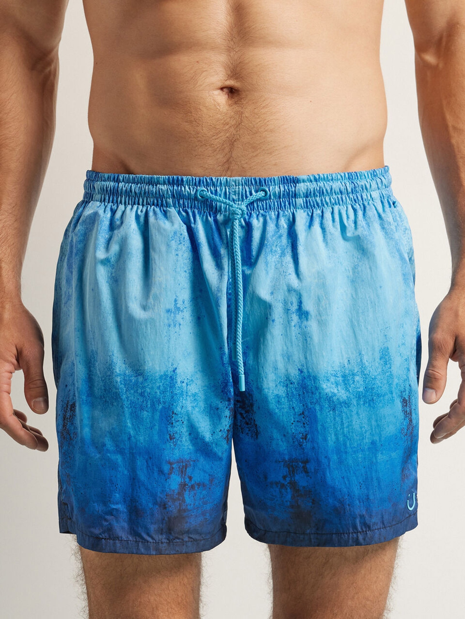 Bermuda De Banho Com Estampa De Tonalidades Azul Intimissimi