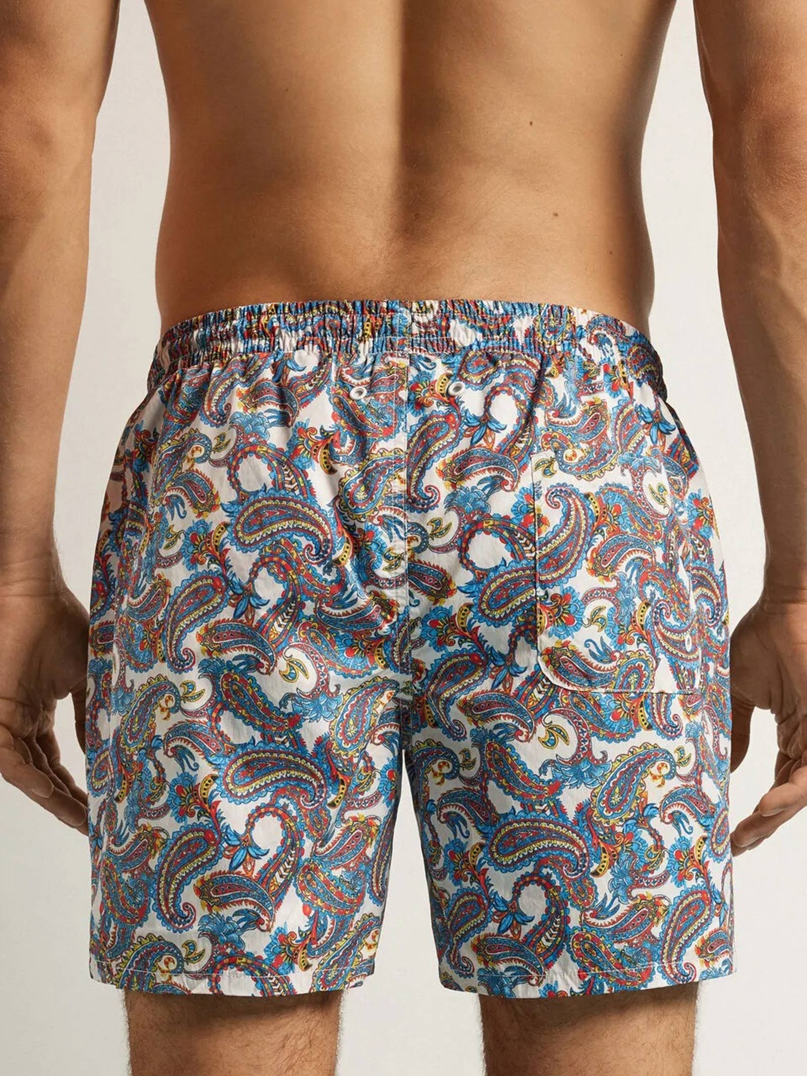 Bermuda De Banho Com Estampa Paisley Azul Intimissimi