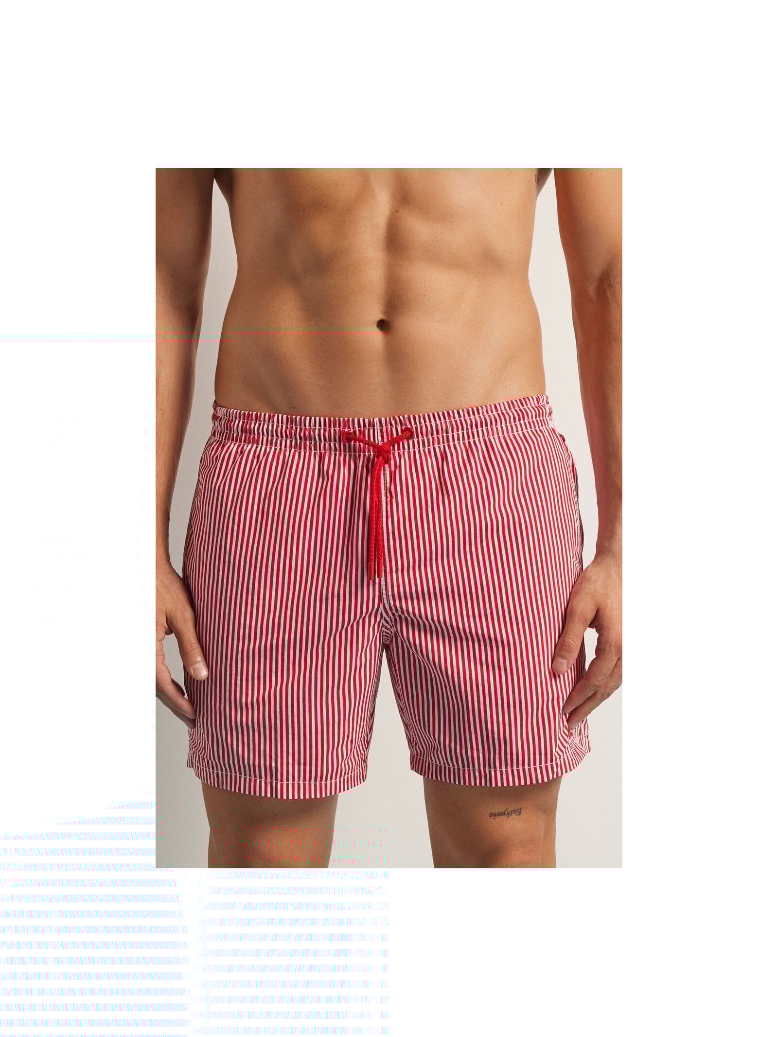 Bermuda De Banho Listrada Vermelho Intimissimi