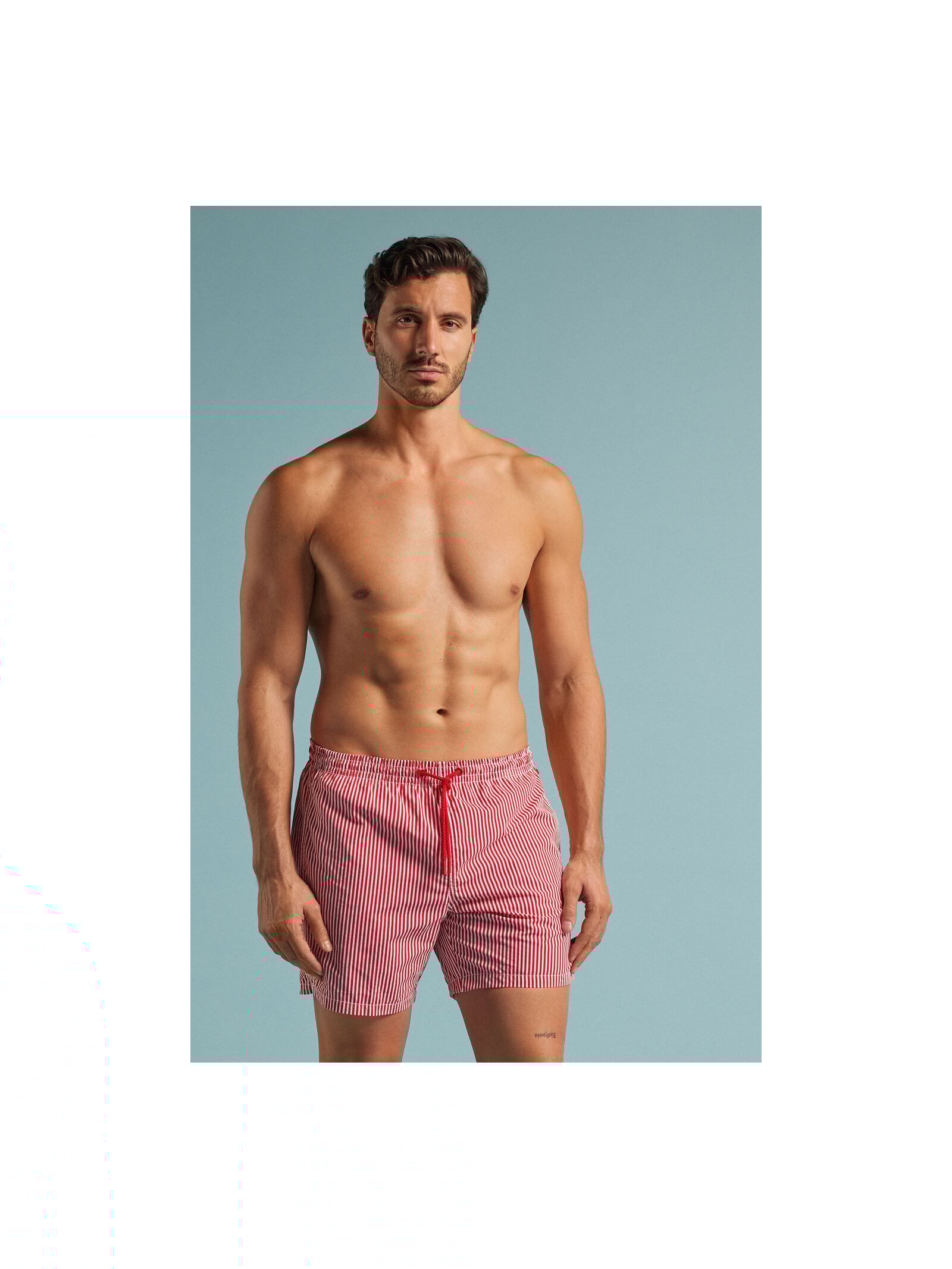 Bermuda De Banho Listrada Vermelho Intimissimi
