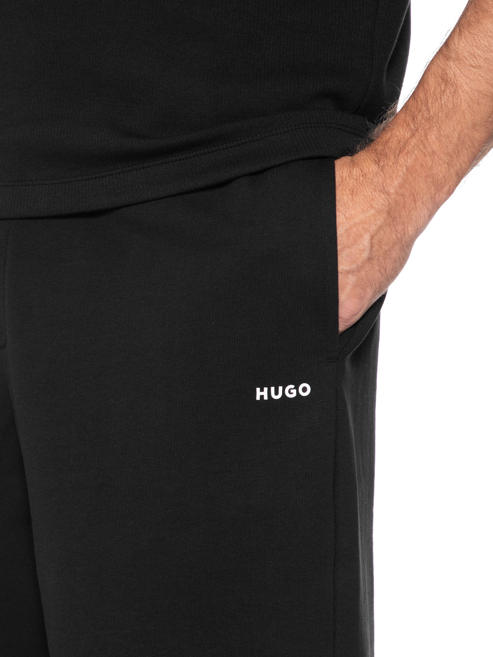 Bermuda de Moletom Masculina Dayono Preto Hugo