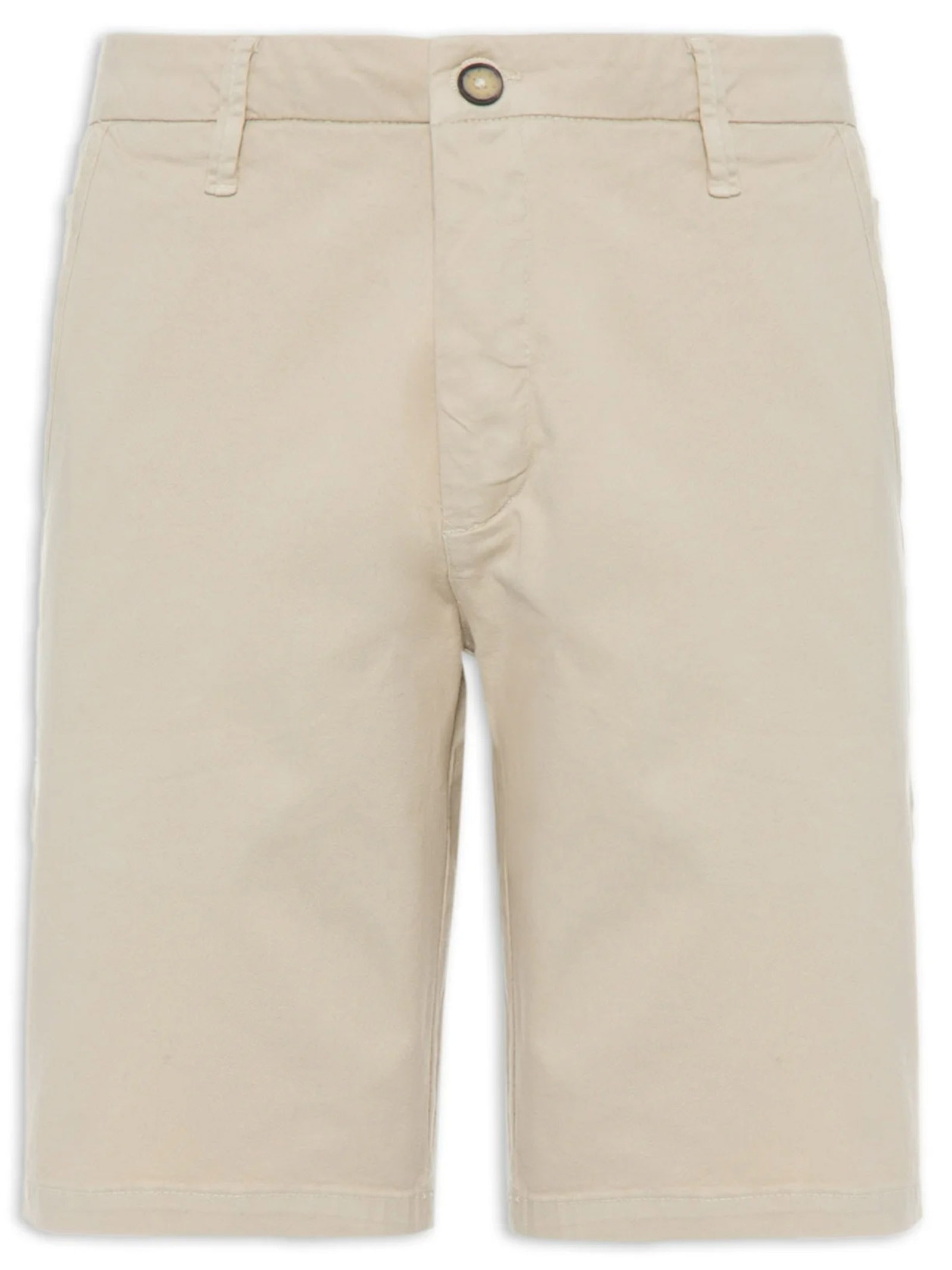 Bermuda De Sarja Casual Masculina Iron Bege Reserva