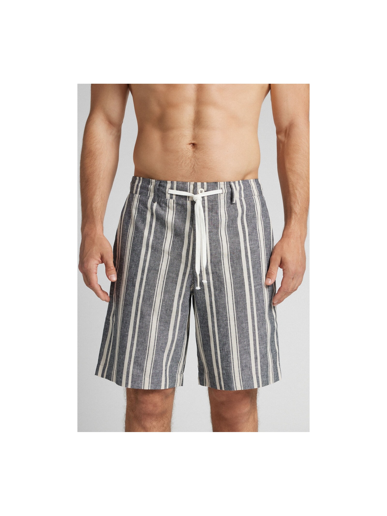 Bermuda Em Linho e Algodão Cinza Intimissimi