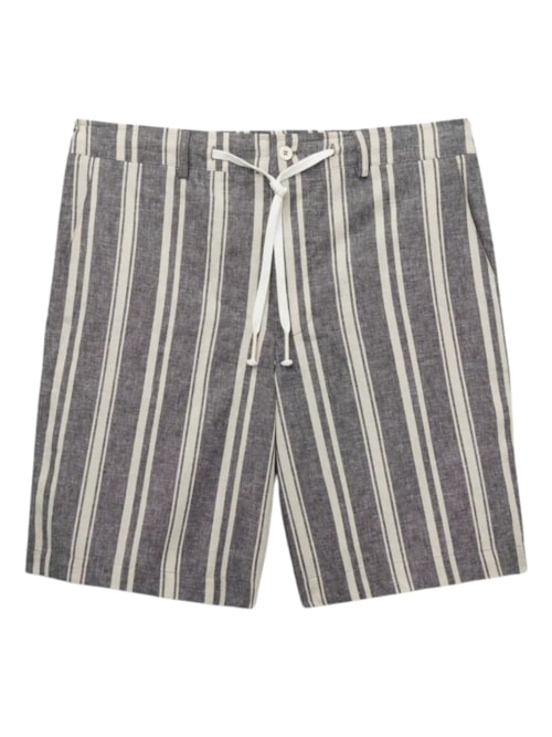 Bermuda Em Linho e Algodão – Cinza