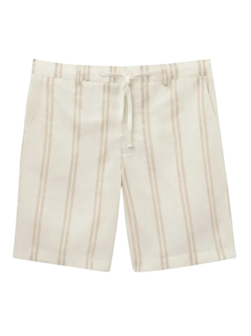 Bermuda Em Linho e Algodão – Marfim