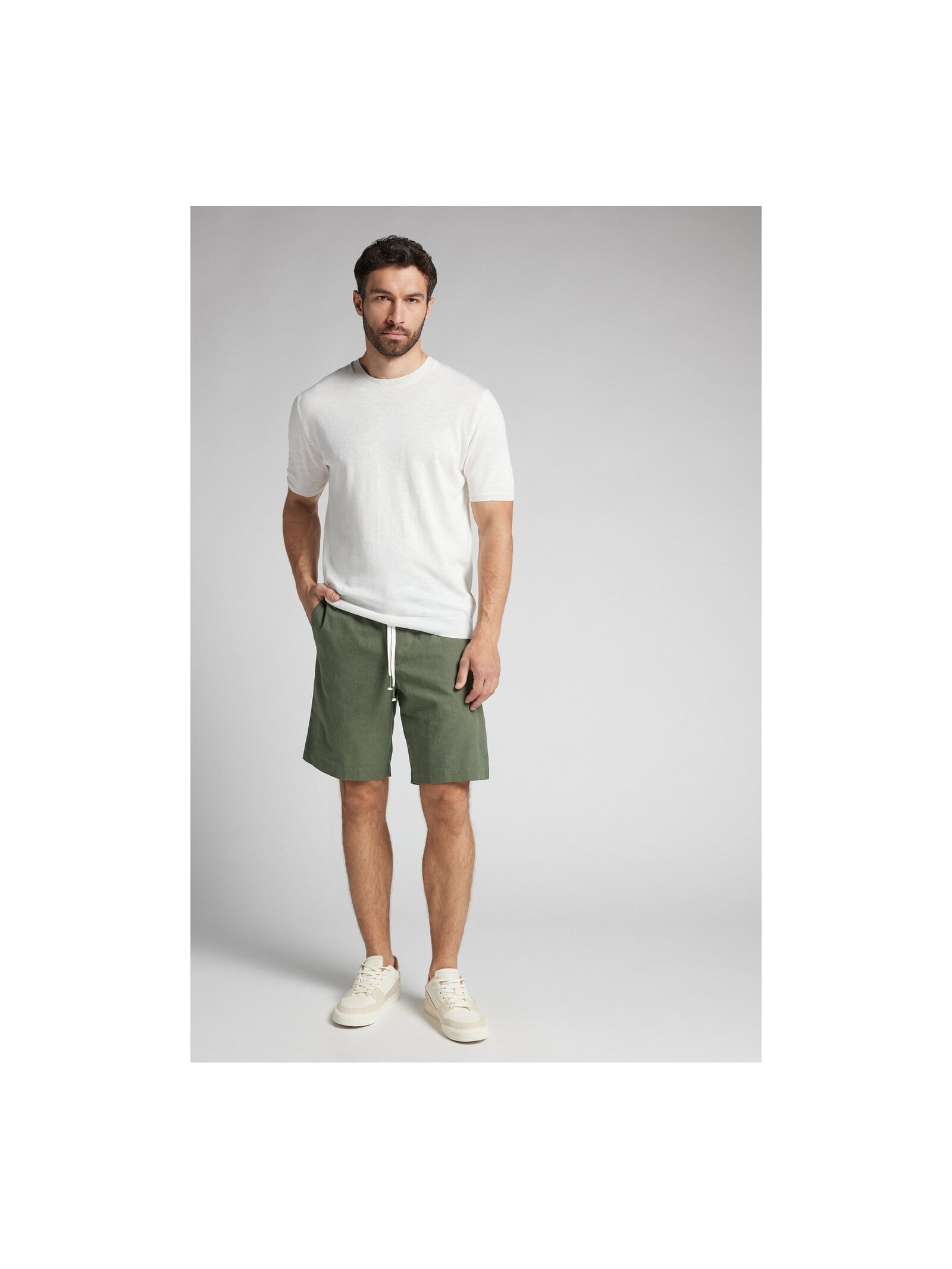 Bermuda Em Linho e Algodão Verde Intimissimi