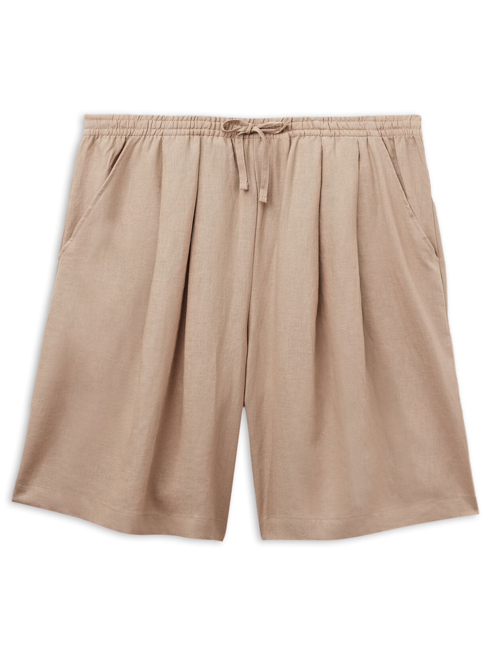 Bermuda Em Linho e Viscose Bege Calzedonia