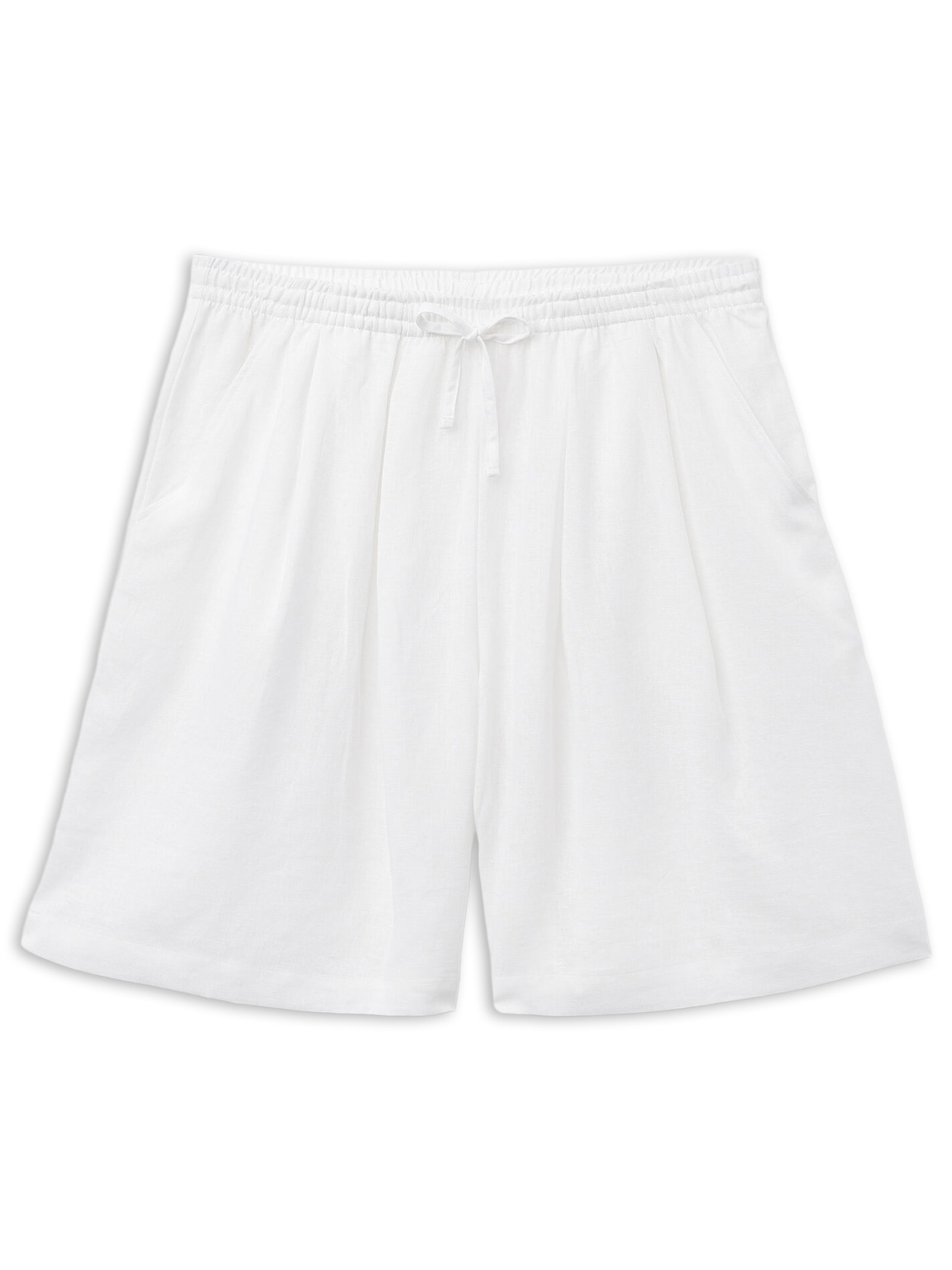Bermuda Em Linho e Viscose Branco Calzedonia