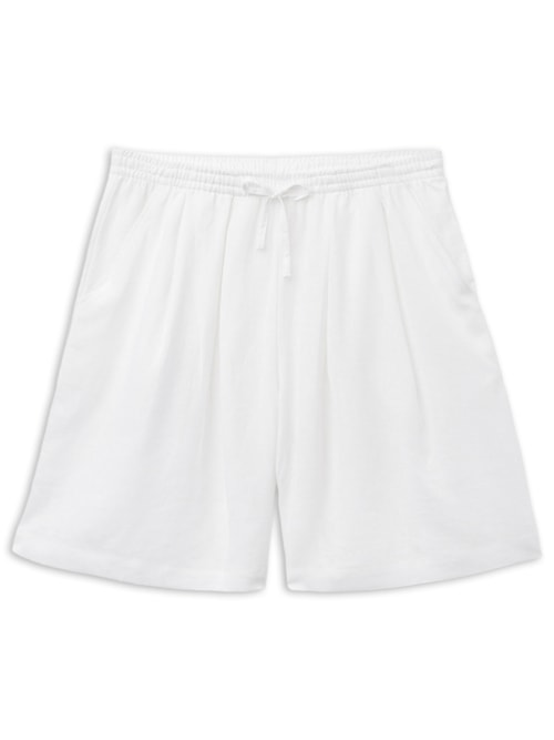 Bermuda Em Linho e Viscose – Branco