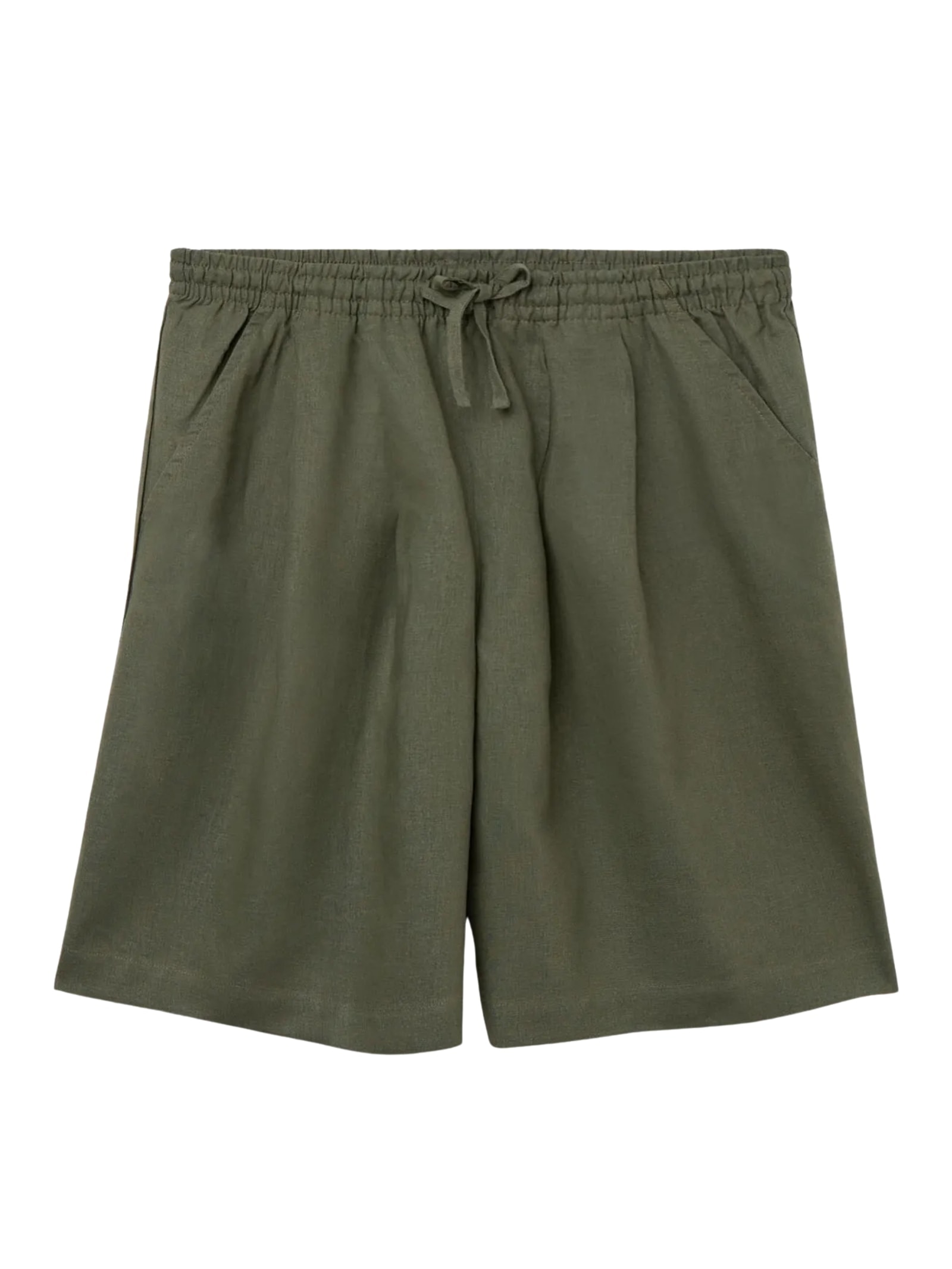 Bermuda Em Linho e Viscose Verde Calzedonia