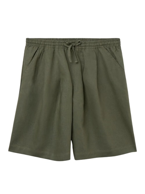 Bermuda Em Linho e Viscose – Verde