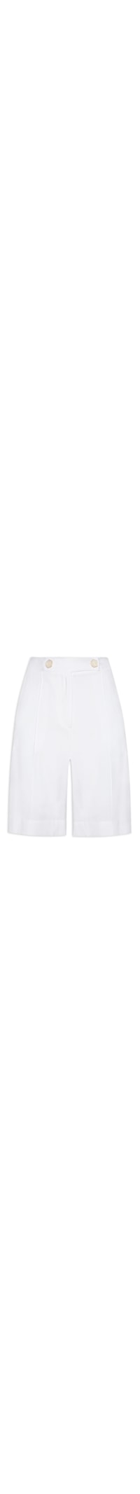 Bermuda Feminina Abotoamento Duplo Highline - Branco