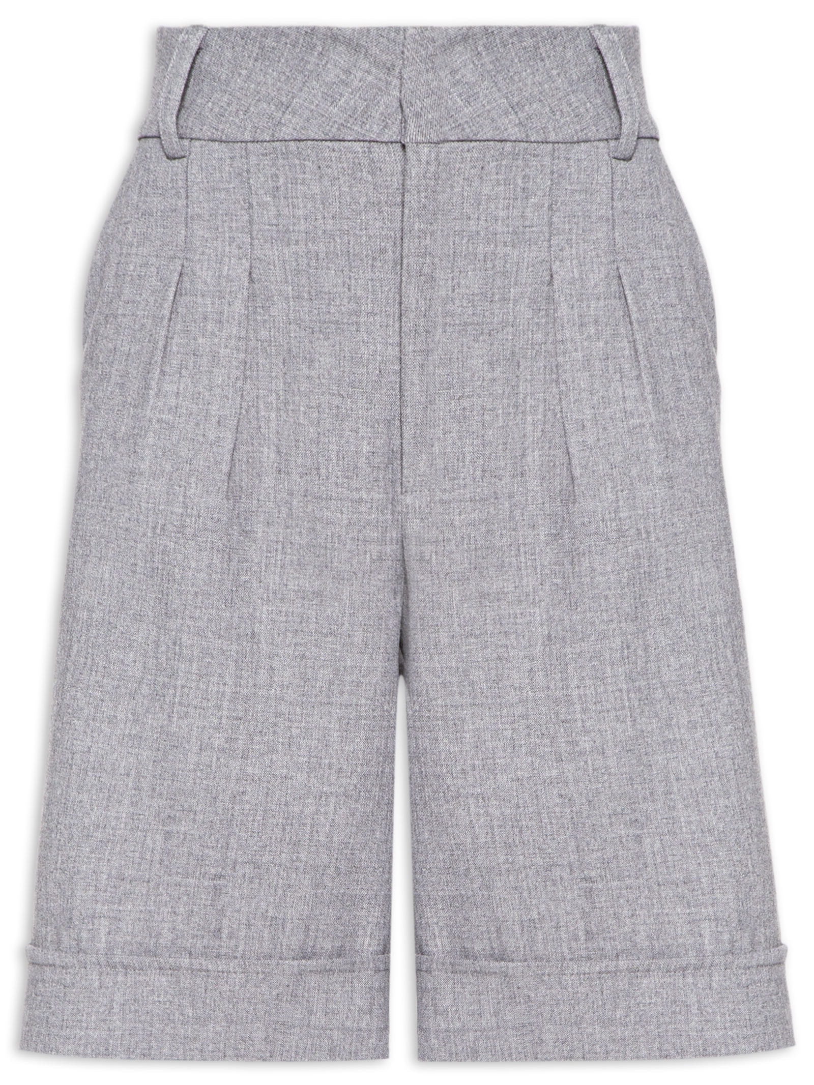 Bermuda Feminina Alfaiataria Cinza Colcci