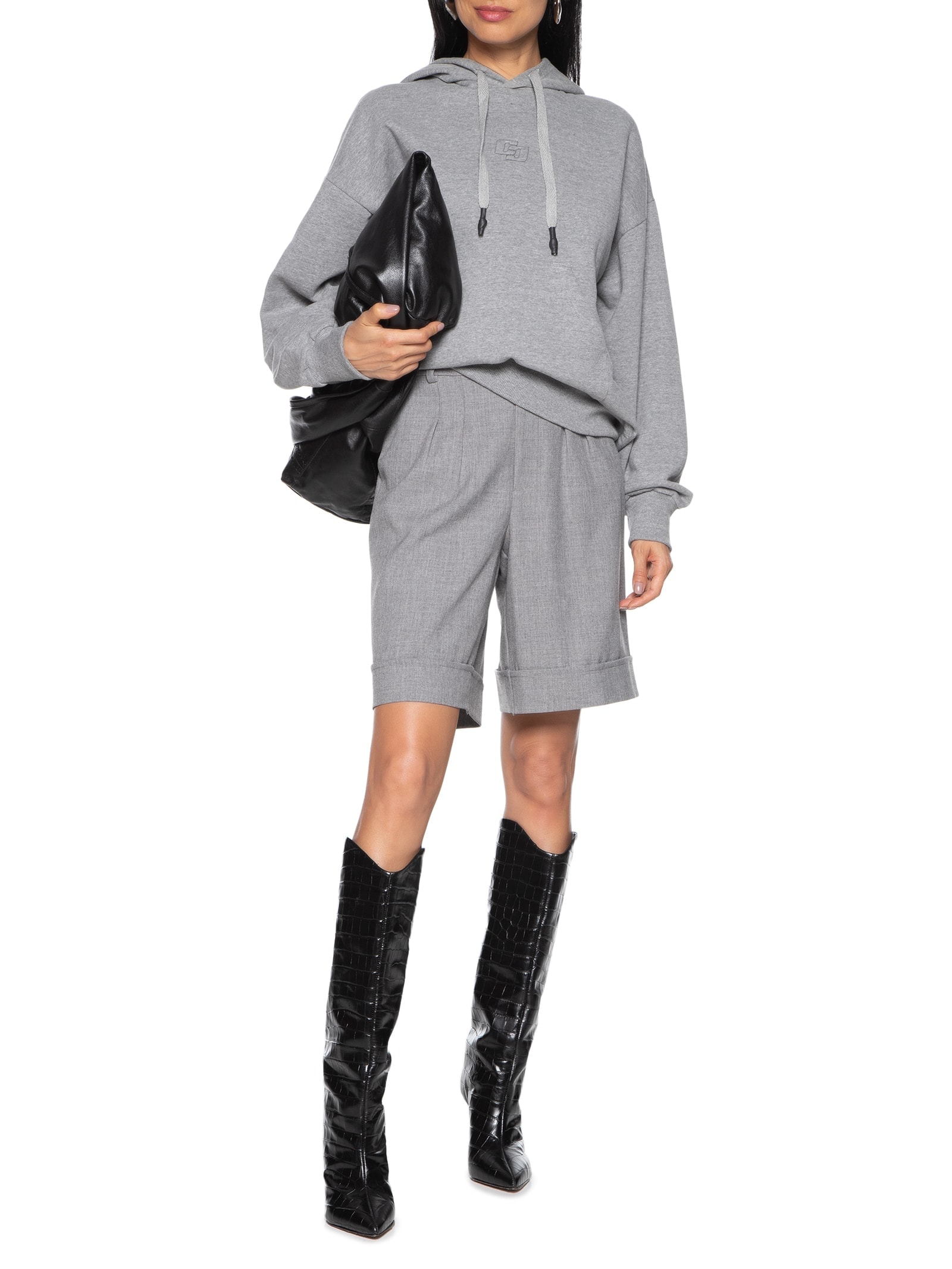 Bermuda Feminina Alfaiataria Cinza Colcci