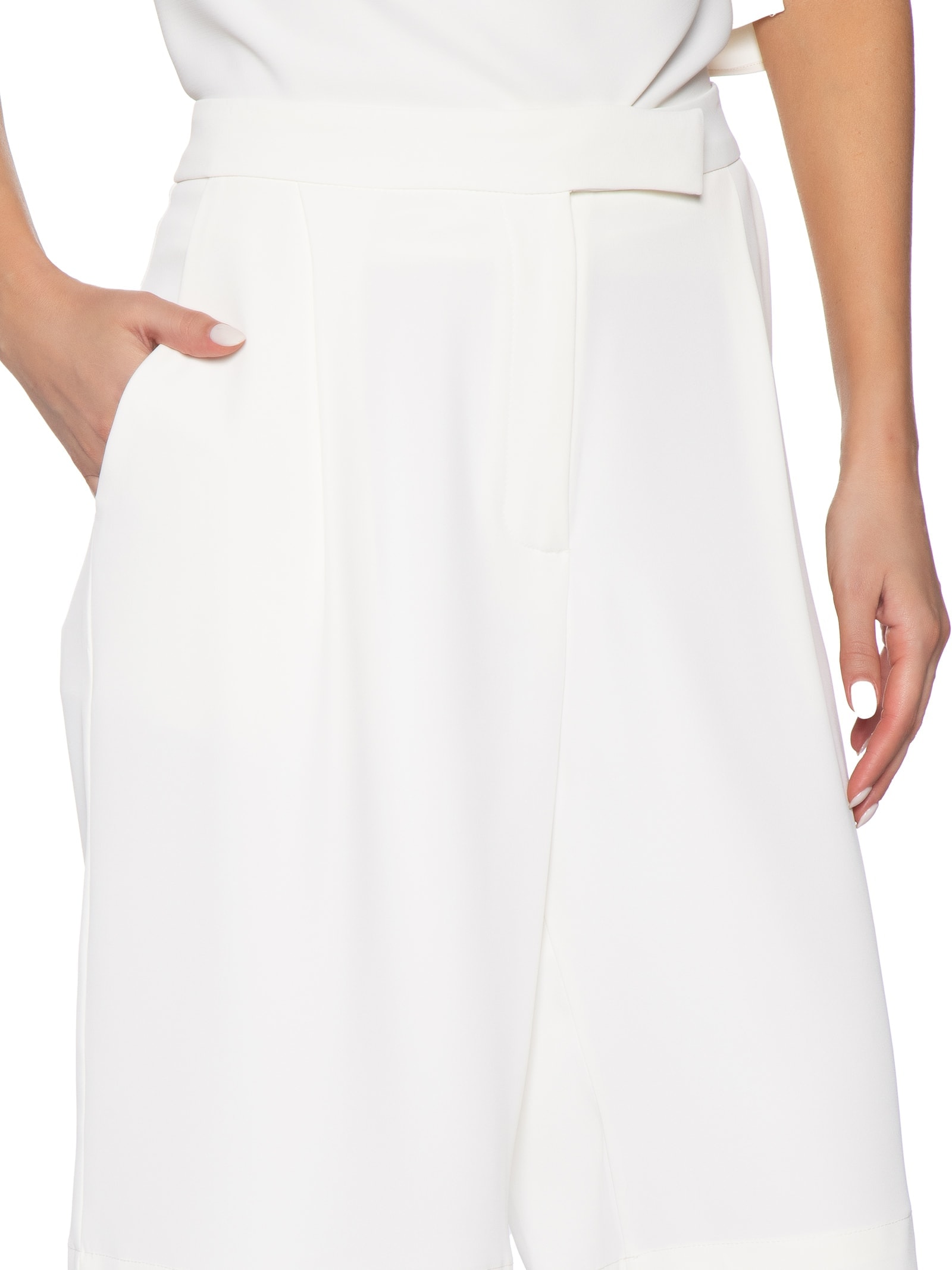 Bermuda Feminina Alfaiataria Off White '2Essential