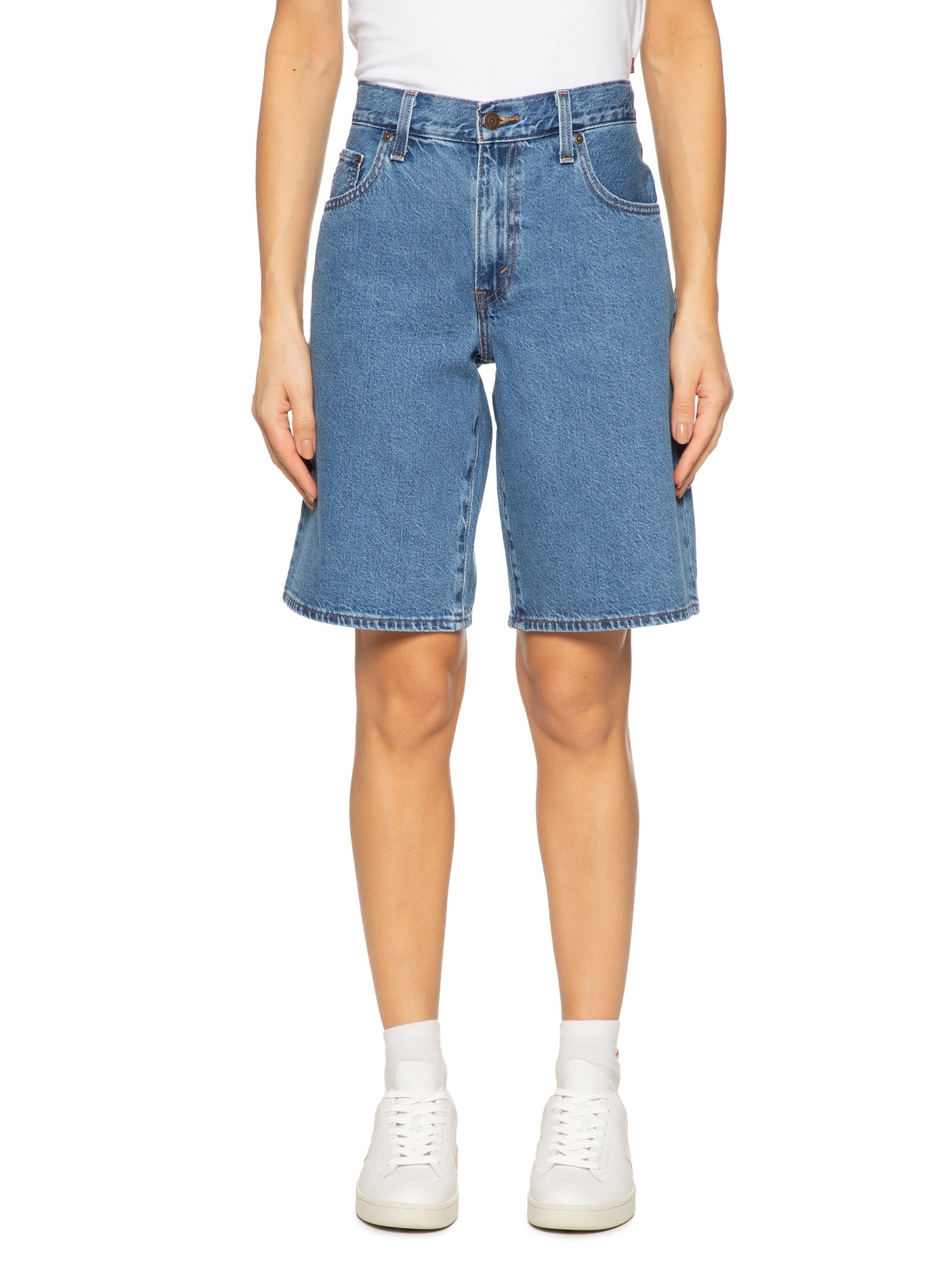 Bermuda Feminina Baggy Dad Jort Azul Levi's