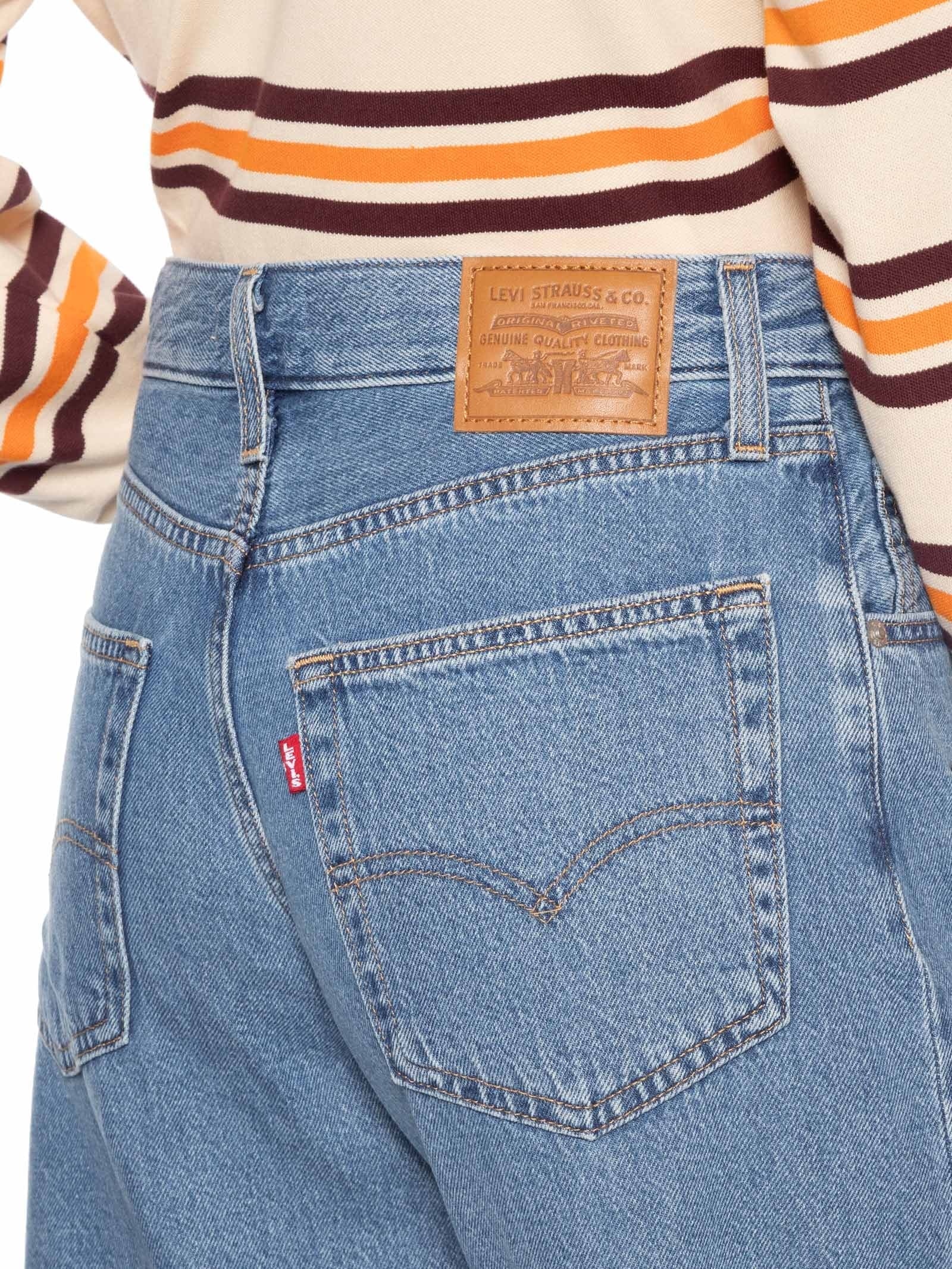 Bermuda Feminina Baggy Dad Jort Azul Levi's