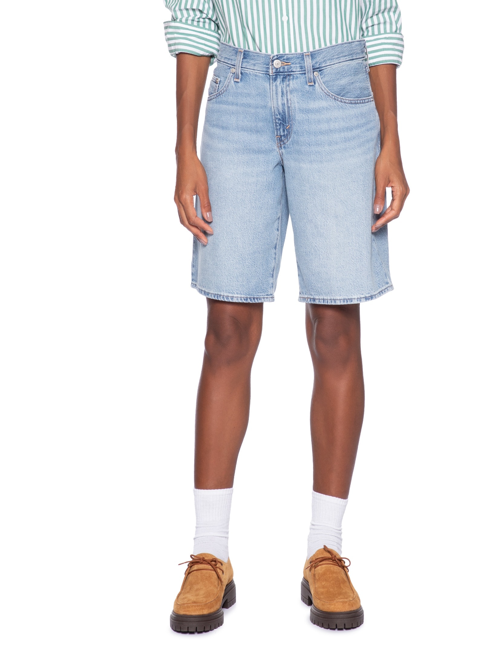 Bermuda Feminina Baggy Dad Jort Azul Levi's