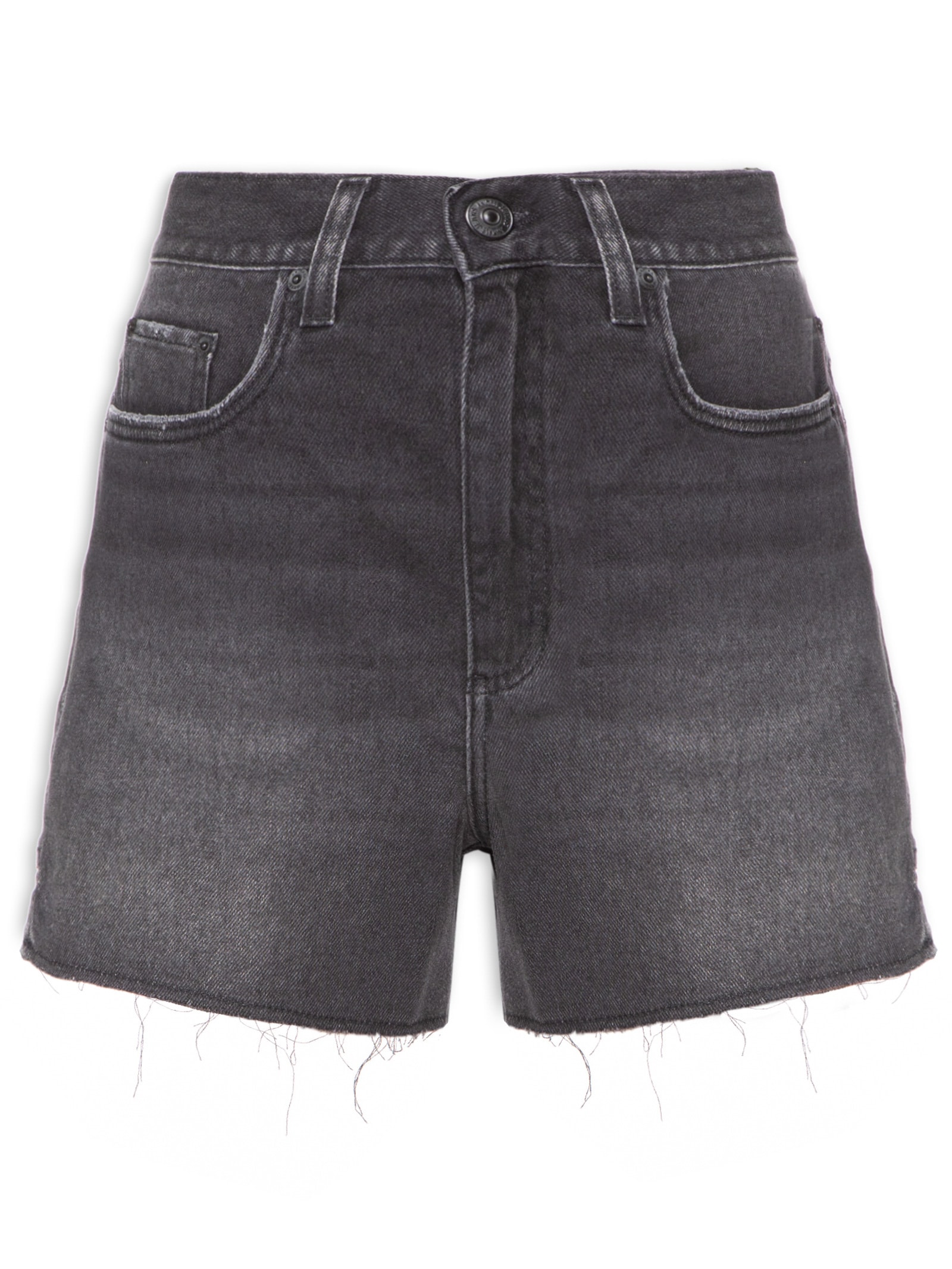 Bermuda Feminina Basic Black Com Fenda Preto Animale Jeans