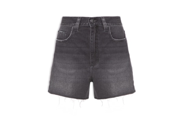 Bermuda Feminina Basic Black Com Fenda - Preto