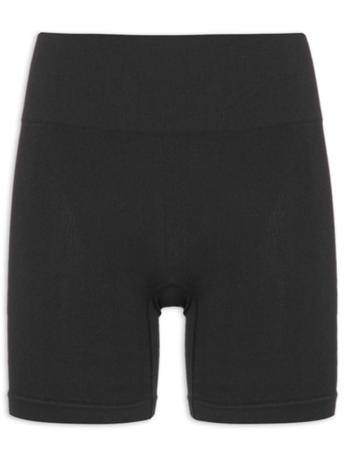 Bermuda Feminina Basic Sem Costura – Preto
