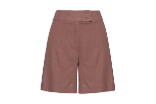 Bermuda Feminina Básica Alfaiataria - Marrom