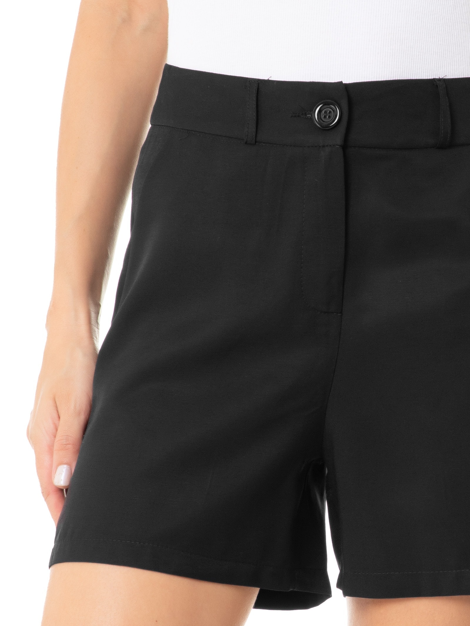 Bermuda Feminina Básica Preto Basiq