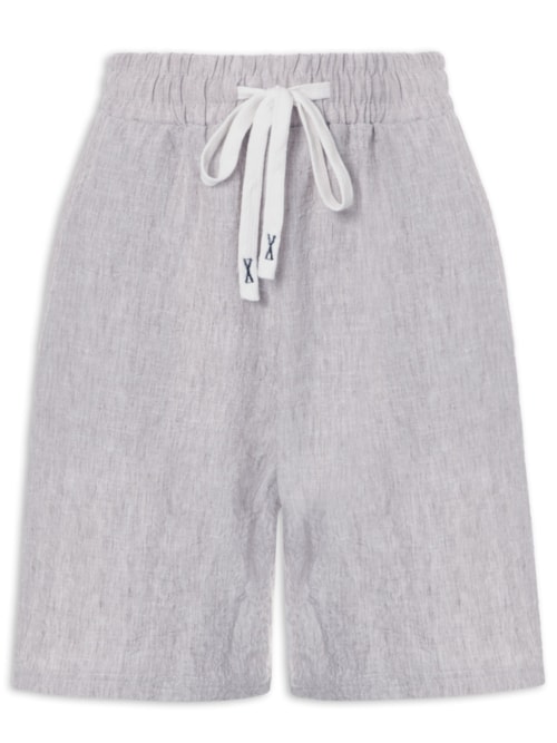 Bermuda Feminina Básica Texturizada – Azul