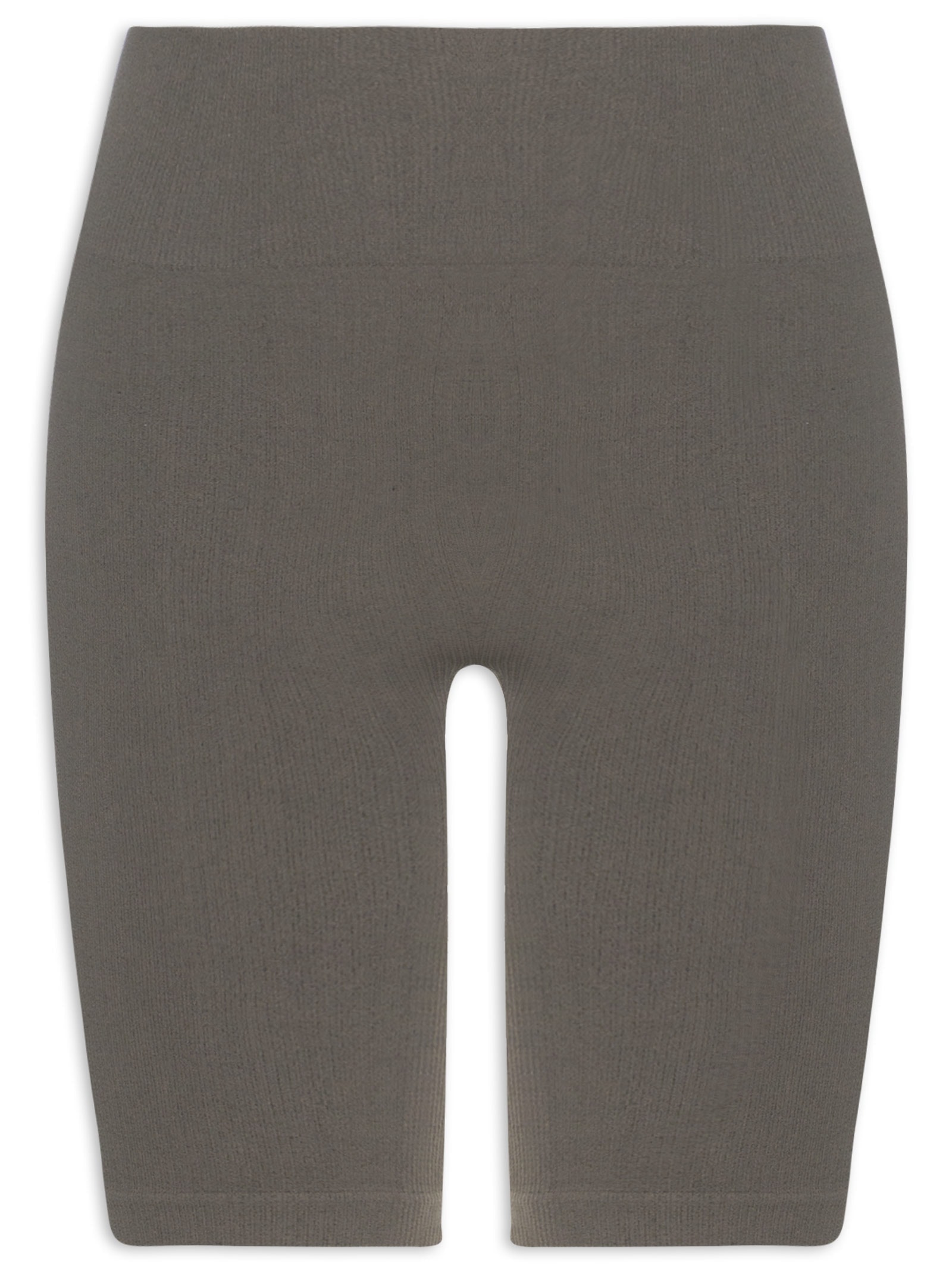 Bermuda Feminina Biker Canelada Cinza Basiq