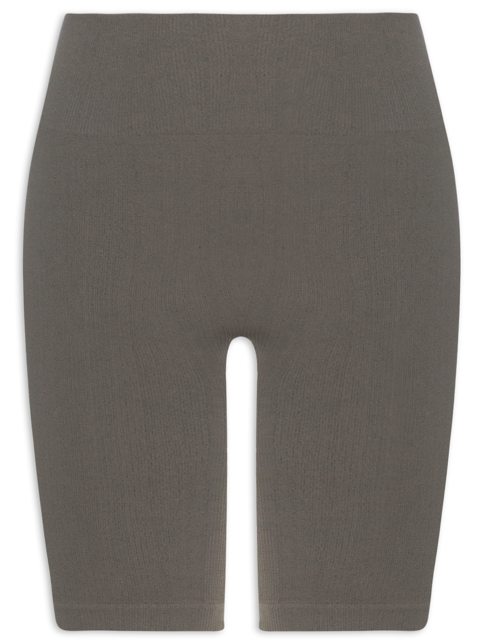 Bermuda Feminina Biker Canelada Cinza Basiq