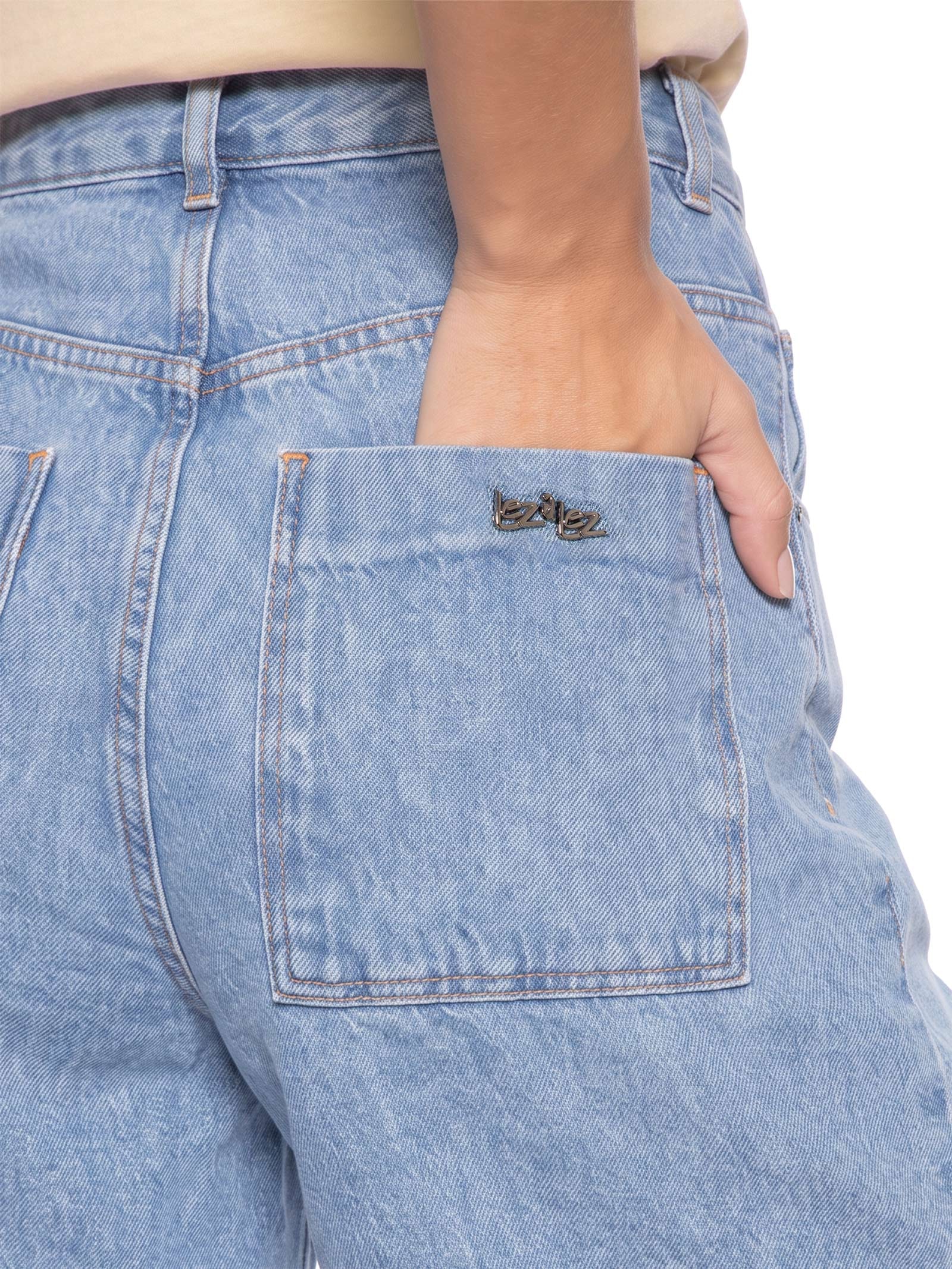 Bermuda Feminina Boyfriend Jeans Azul Lez A Lez