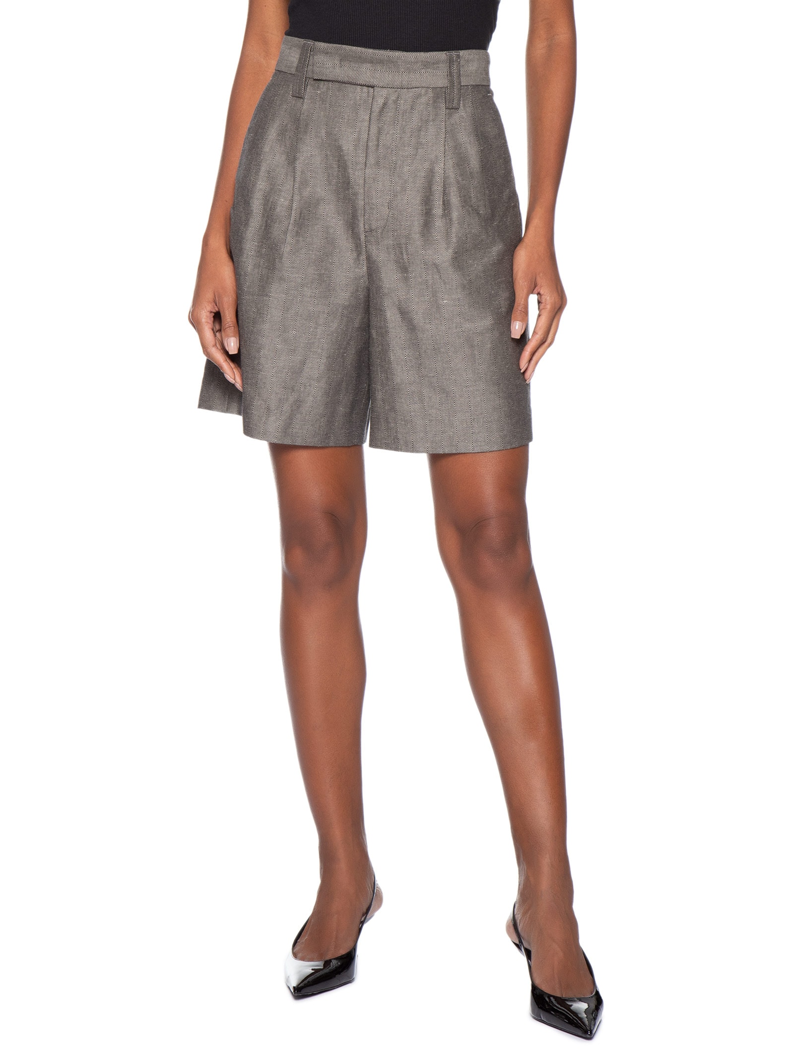 Bermuda Feminina Chevron Cinza Animale