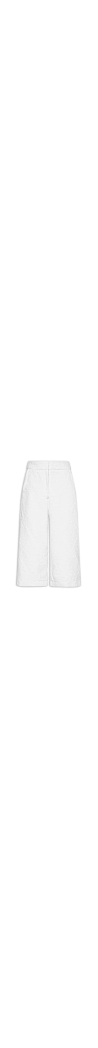 Bermuda Feminina Cintura Alta Em Jacquard - Branco
