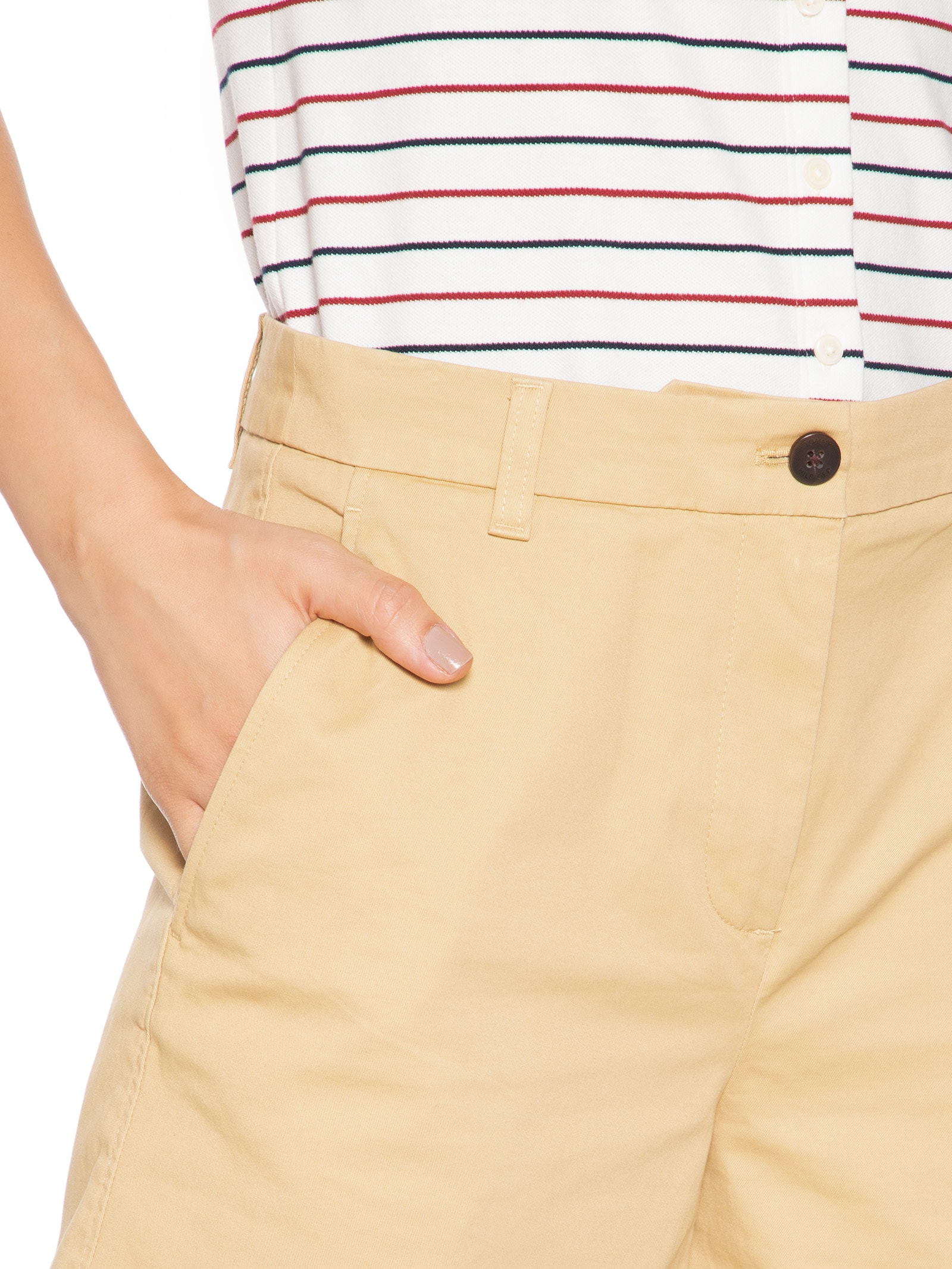 Bermuda Feminina Co Twill Slim Straight 5