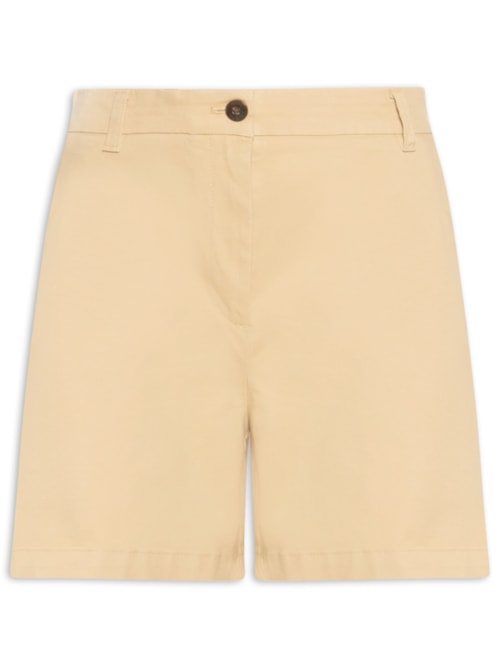 Bermuda Feminina Co Twill Slim Straight 5" - Bege