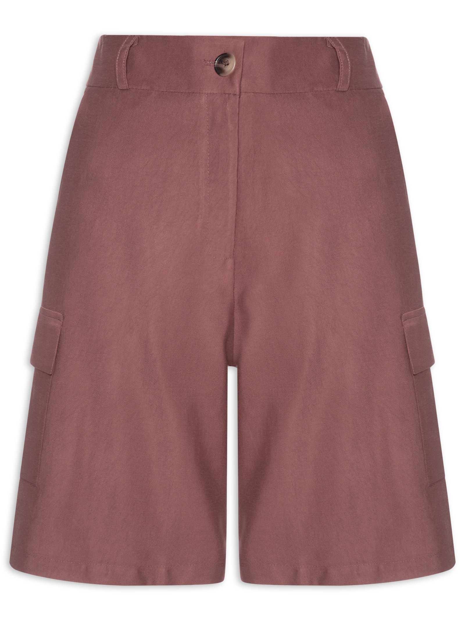 Bermuda Feminina Com Bolsos Laterais Vermelho '2Essential